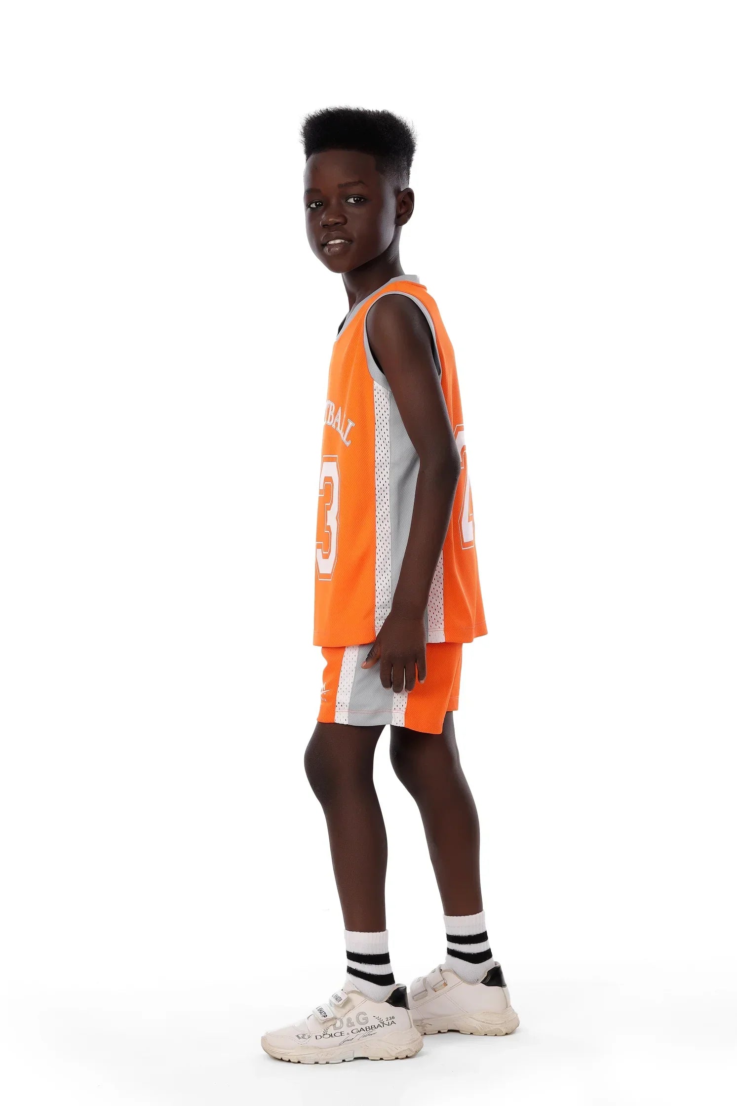 Boys Basketball Kit – Sporty Sleeveless Jersey and Shorts Set