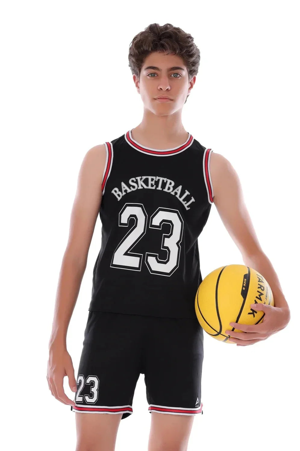 Boys Basketball Kit – Sporty Sleeveless Jersey and Shorts Set