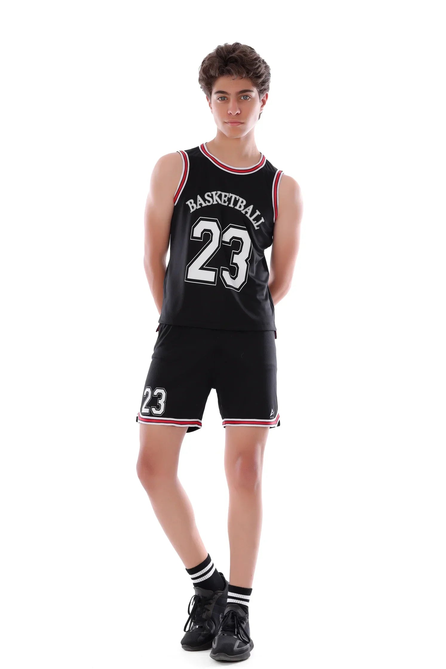 Boys Basketball Kit – Sporty Sleeveless Jersey and Shorts Set