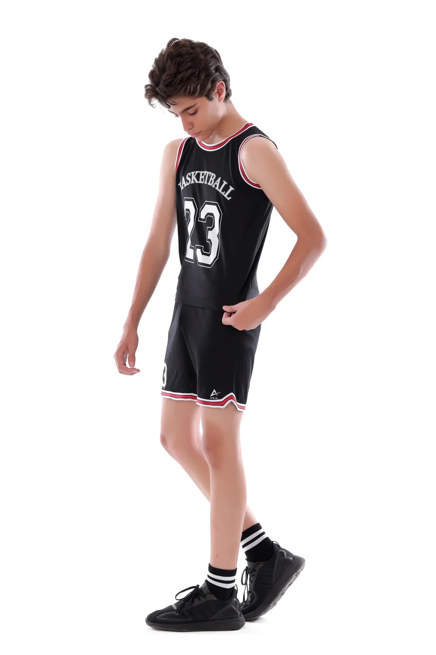 Boys Basketball Kit – Sporty Sleeveless Jersey and Shorts Set