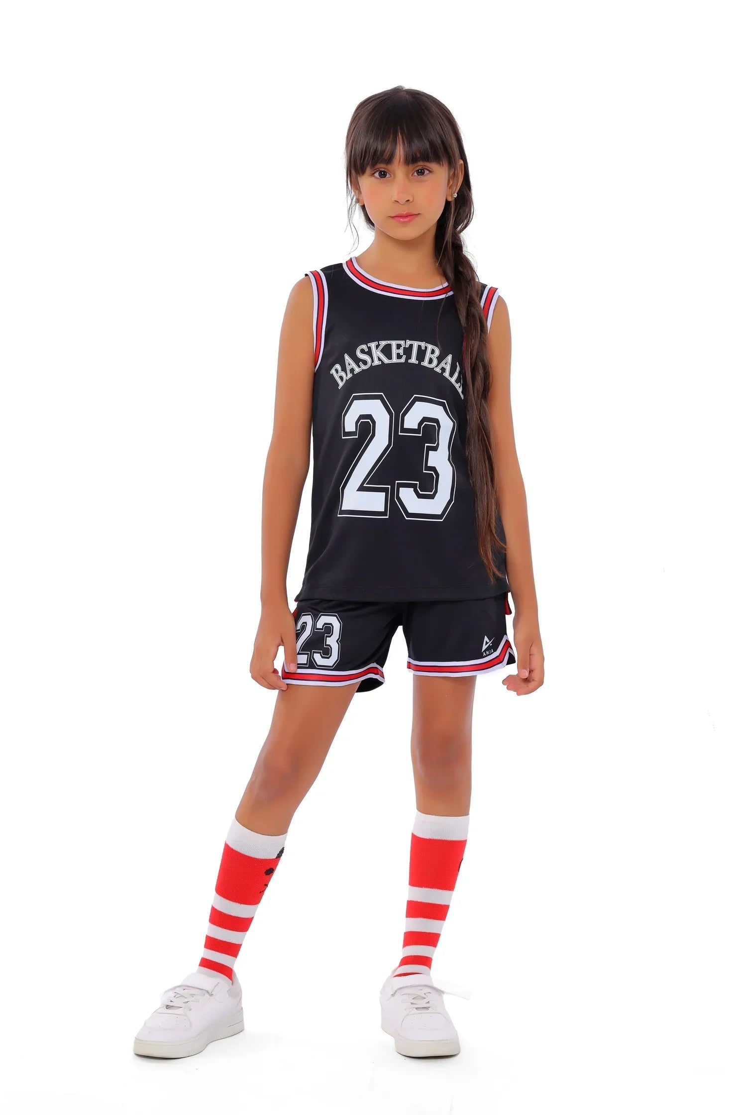 Girls Basketball Kit – Sporty Sleeveless Jersey and Shorts Set