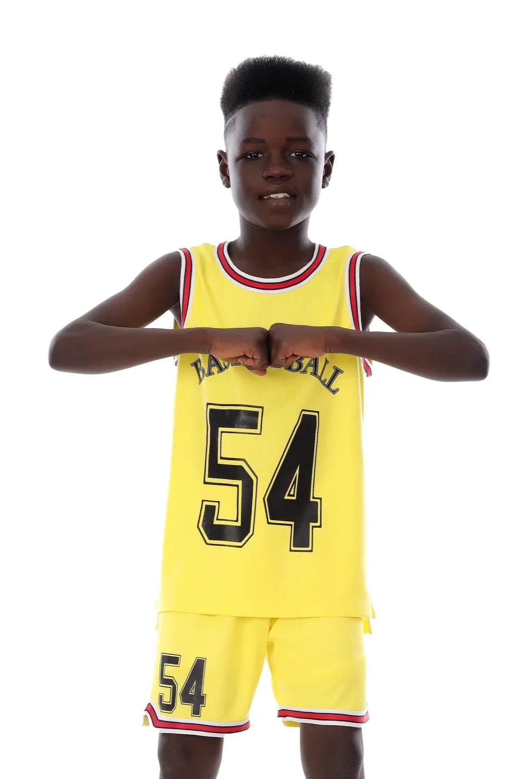 Boys Basketball Kit – Sporty Sleeveless Jersey and Shorts Set