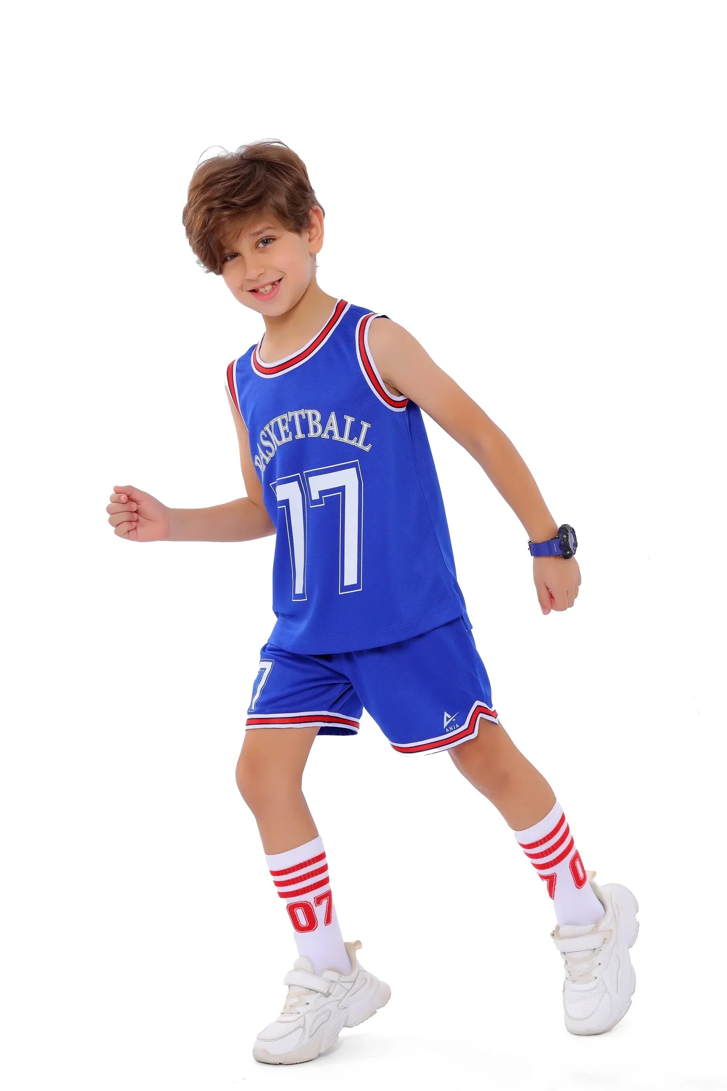 Boys Basketball Kit – Sporty Sleeveless Jersey and Shorts Set