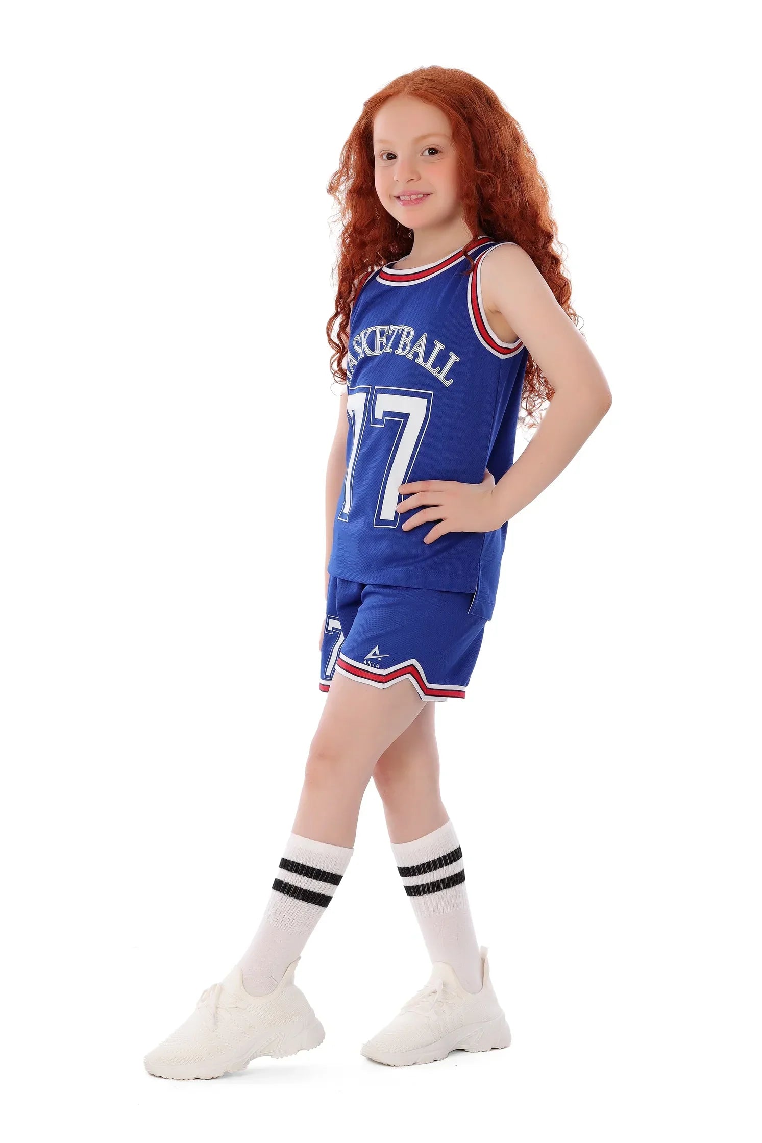 Girls Basketball Kit – Sporty Sleeveless Jersey and Shorts Set
