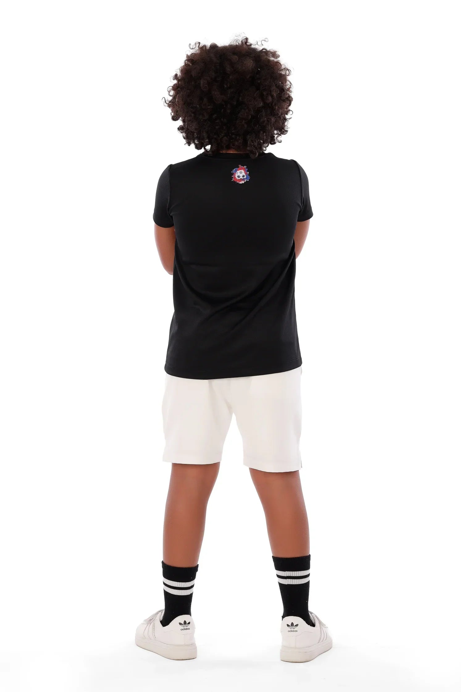 Boys Black Football Ball Splash T-Shirt – Sporty Athletic Top