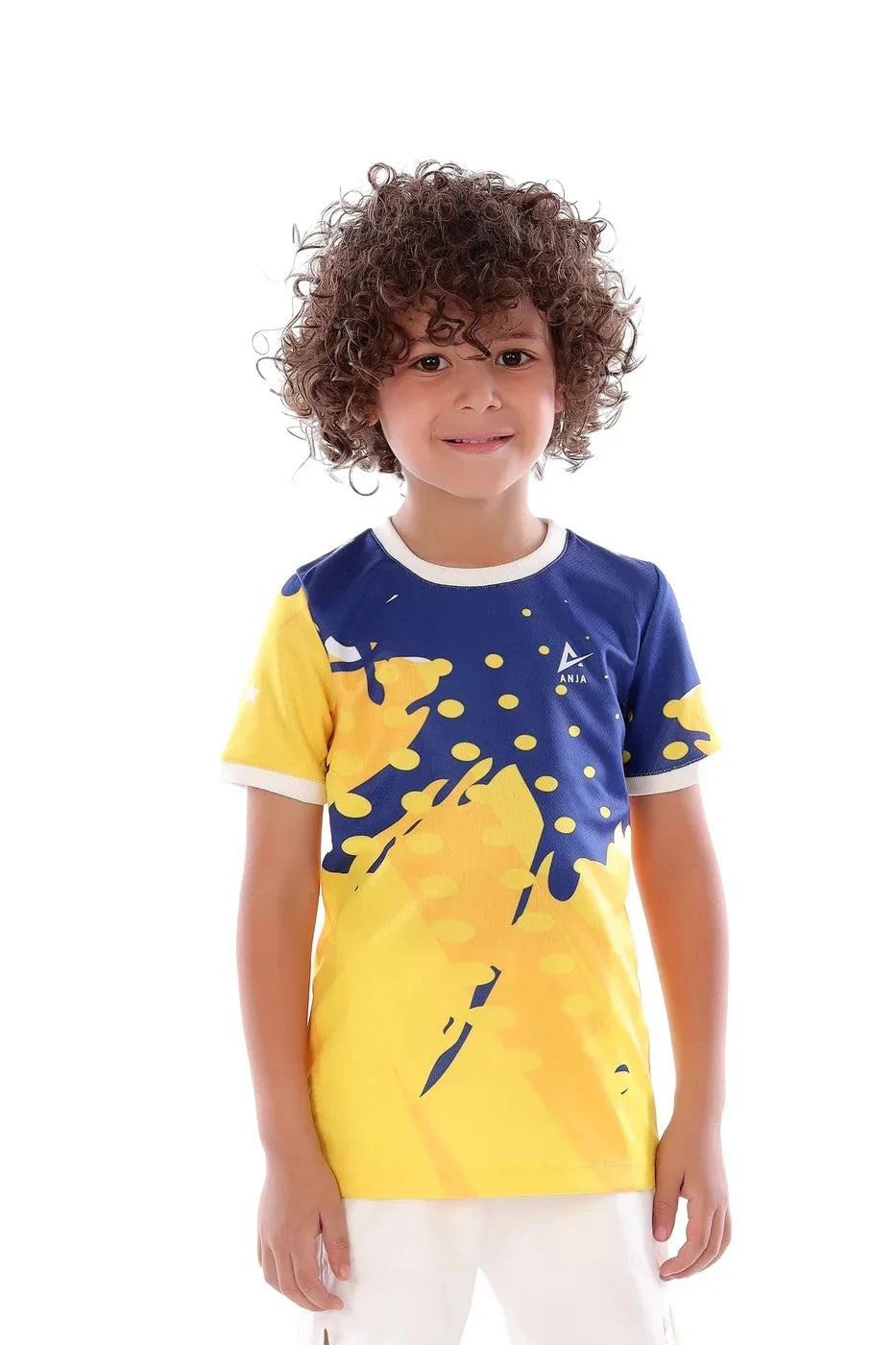 Boys Blue & Yellow T-Shirt – Sporty Graphic Top