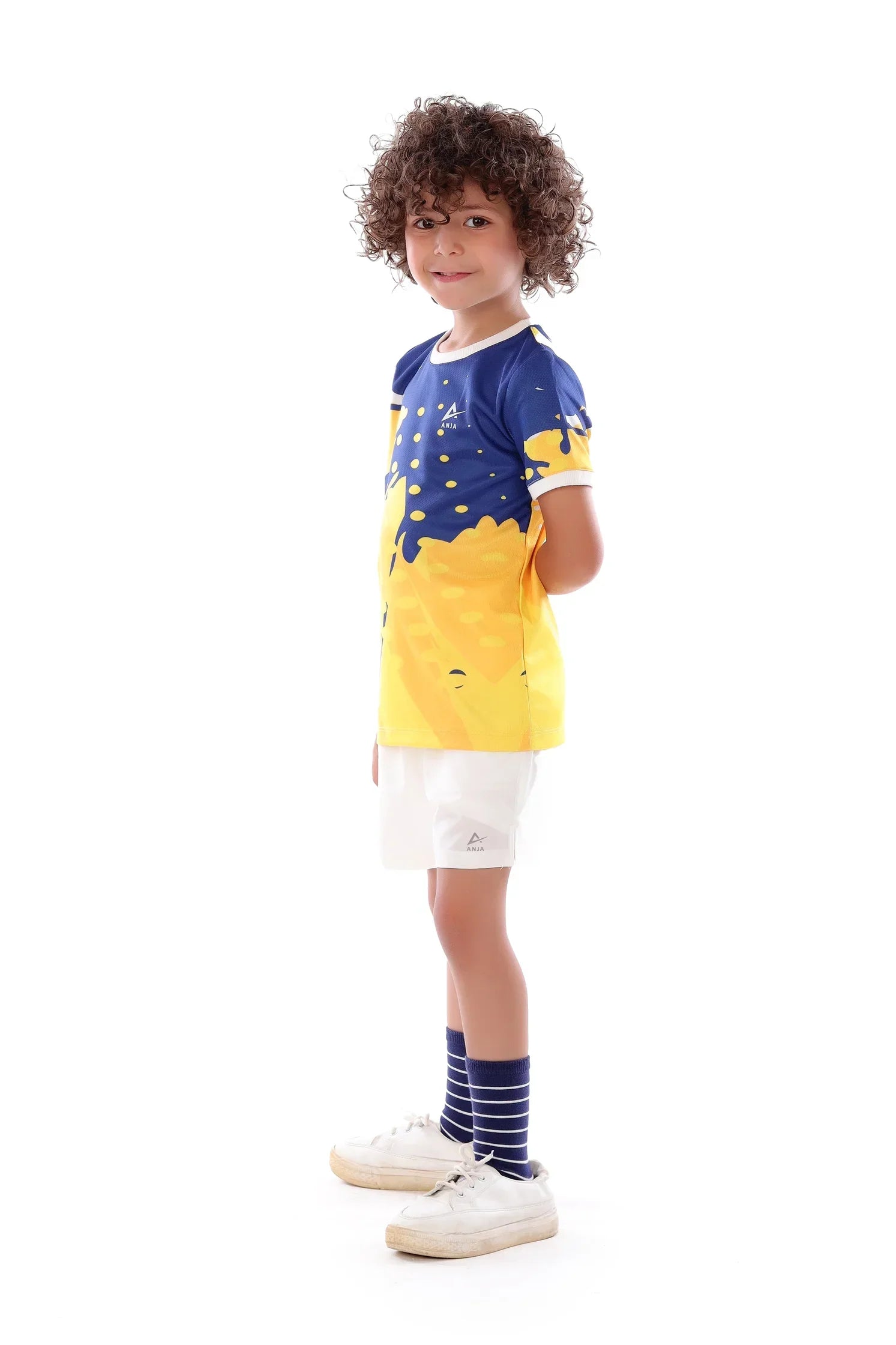 Boys Blue & Yellow T-Shirt – Sporty Graphic Top