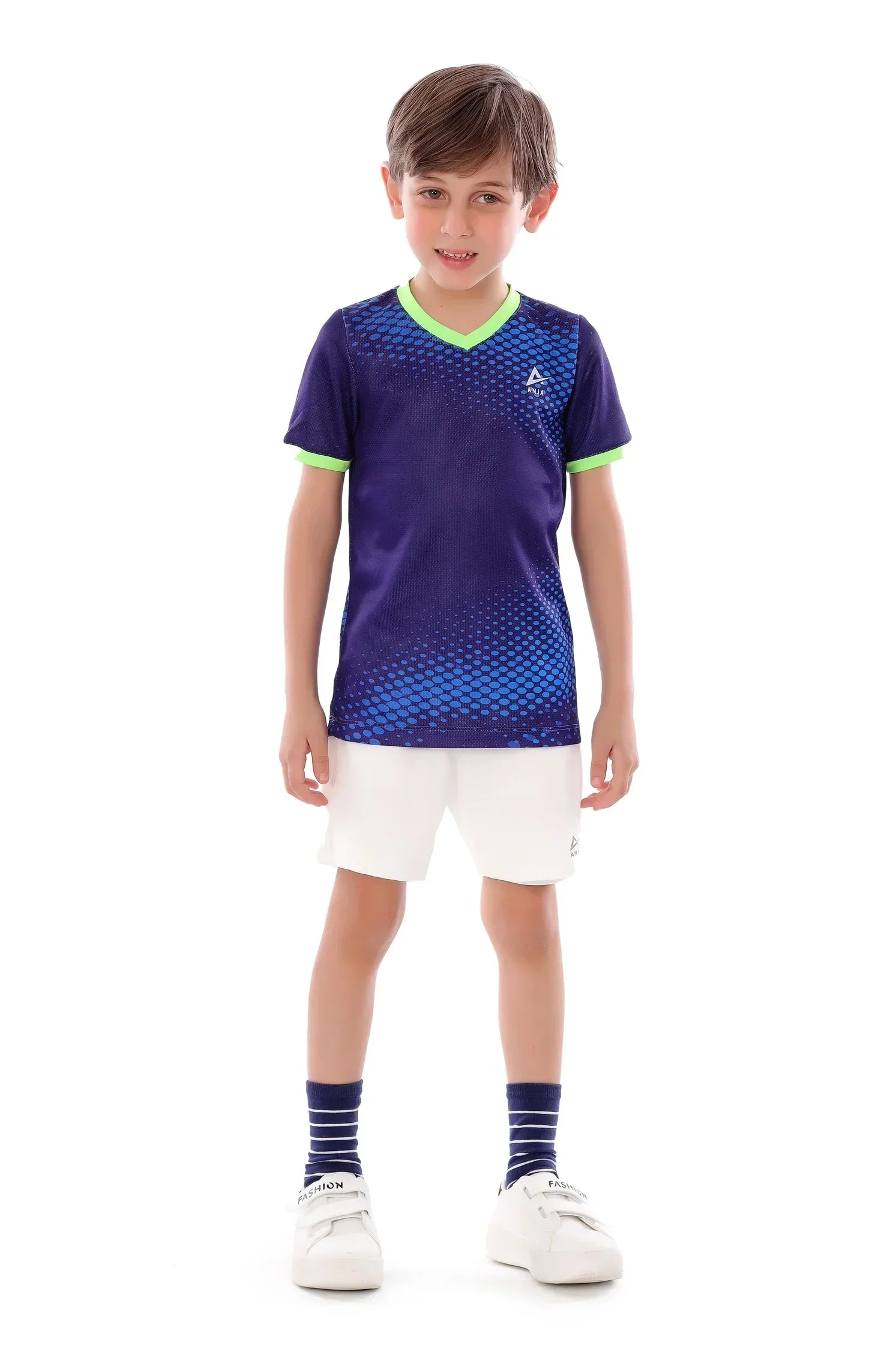 Boys Blue Hex Fade T-Shirt – Sporty Athletic Top