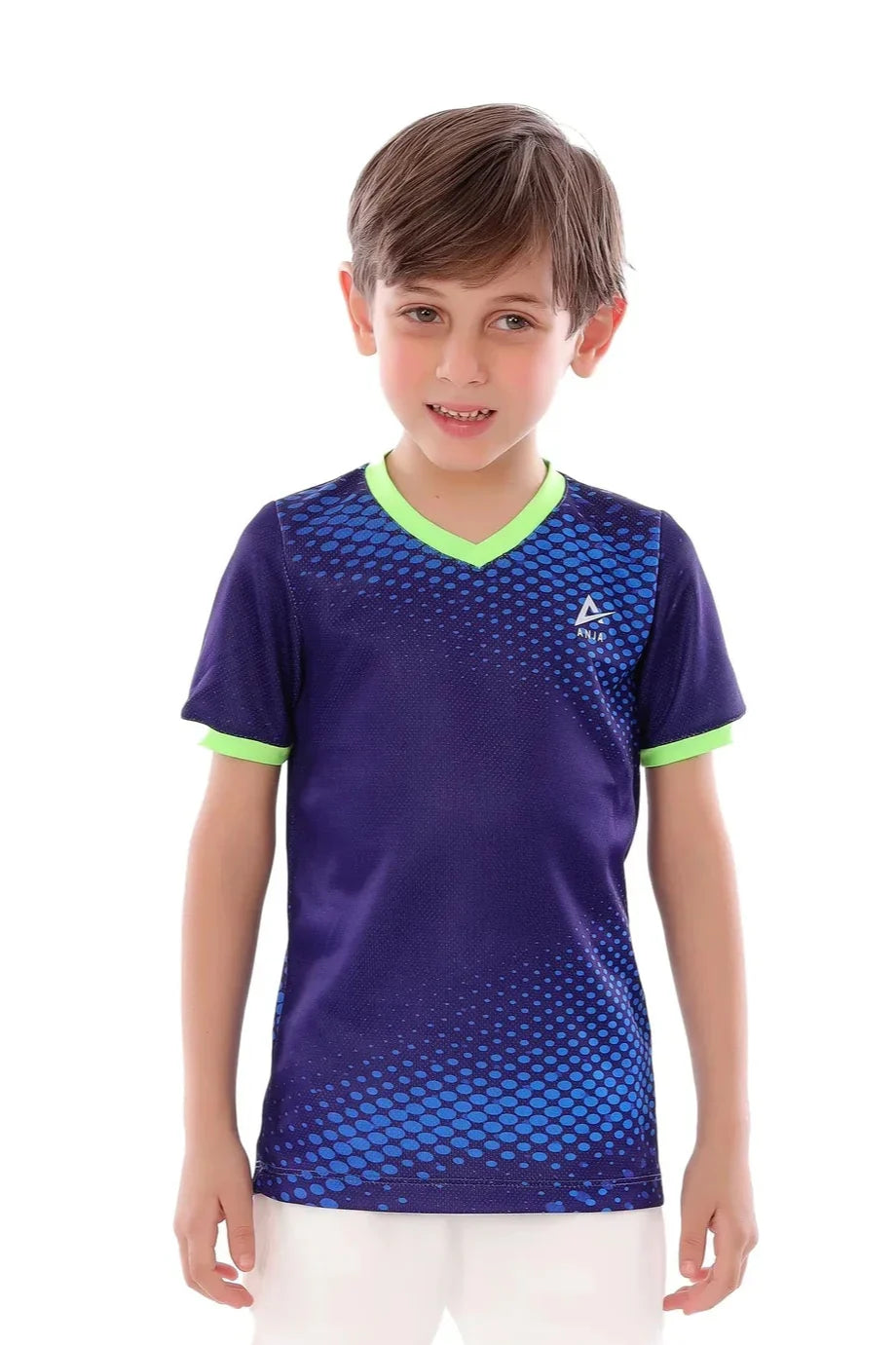 Boys Blue Hex Fade T-Shirt – Sporty Athletic Top