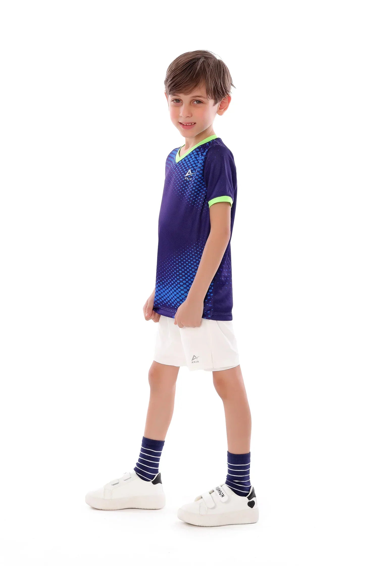 Boys Blue Hex Fade T-Shirt – Sporty Athletic Top