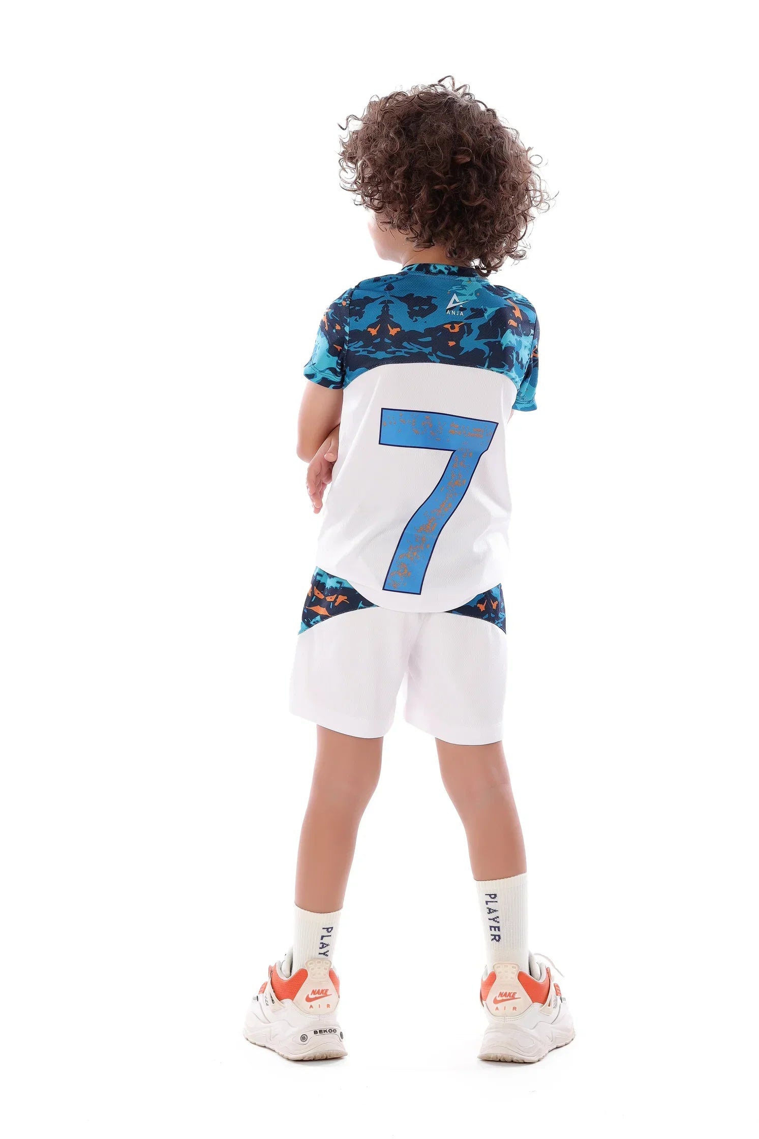 Boys Pattern Sports Kit – Athletic T-Shirt and Shorts Set
