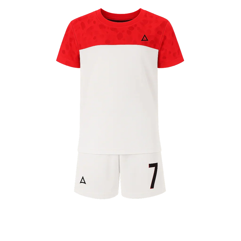 Boys Pattern Sports Kit – Athletic T-Shirt and Shorts Set