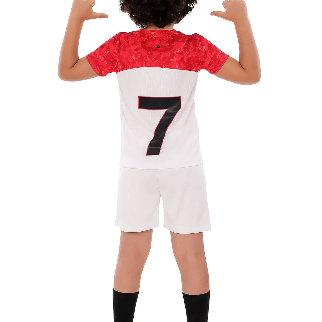 Boys Pattern Sports Kit – Athletic T-Shirt and Shorts Set