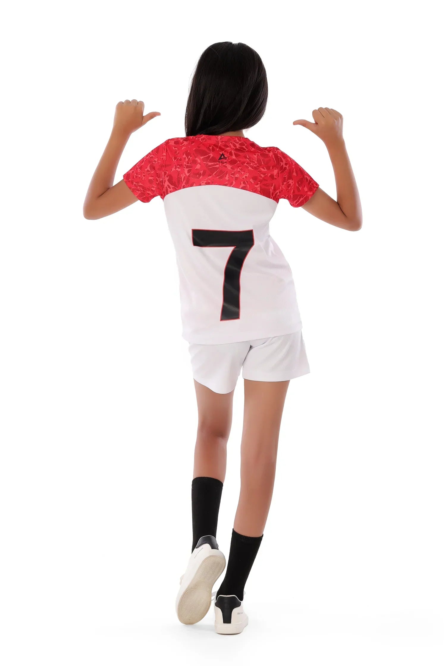 Girls Pattern Sports Kit – Athletic T-Shirt and Shorts Set