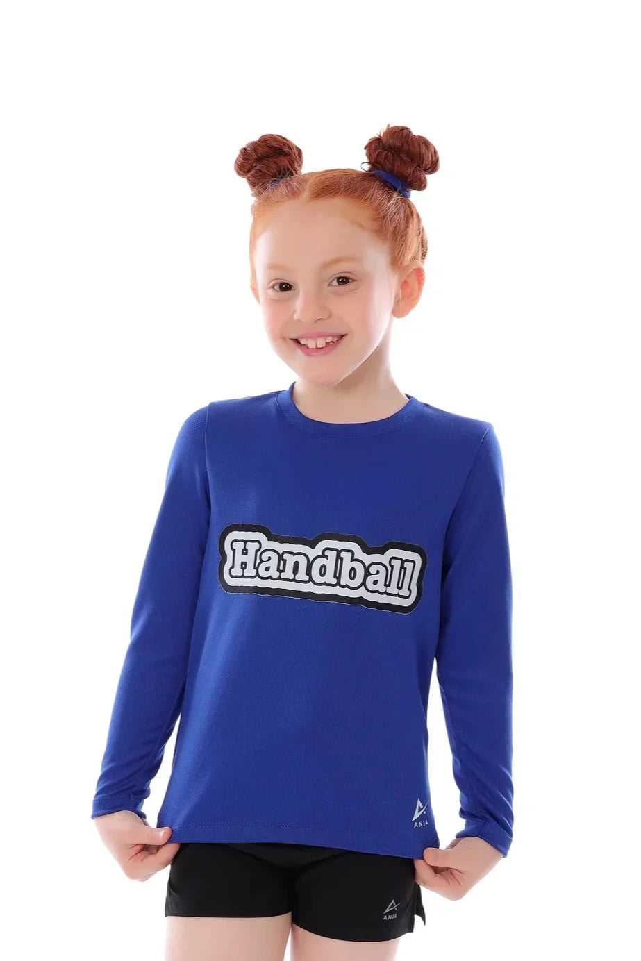 Girls Blue Handball T-Shirt – Sporty Athletic Top