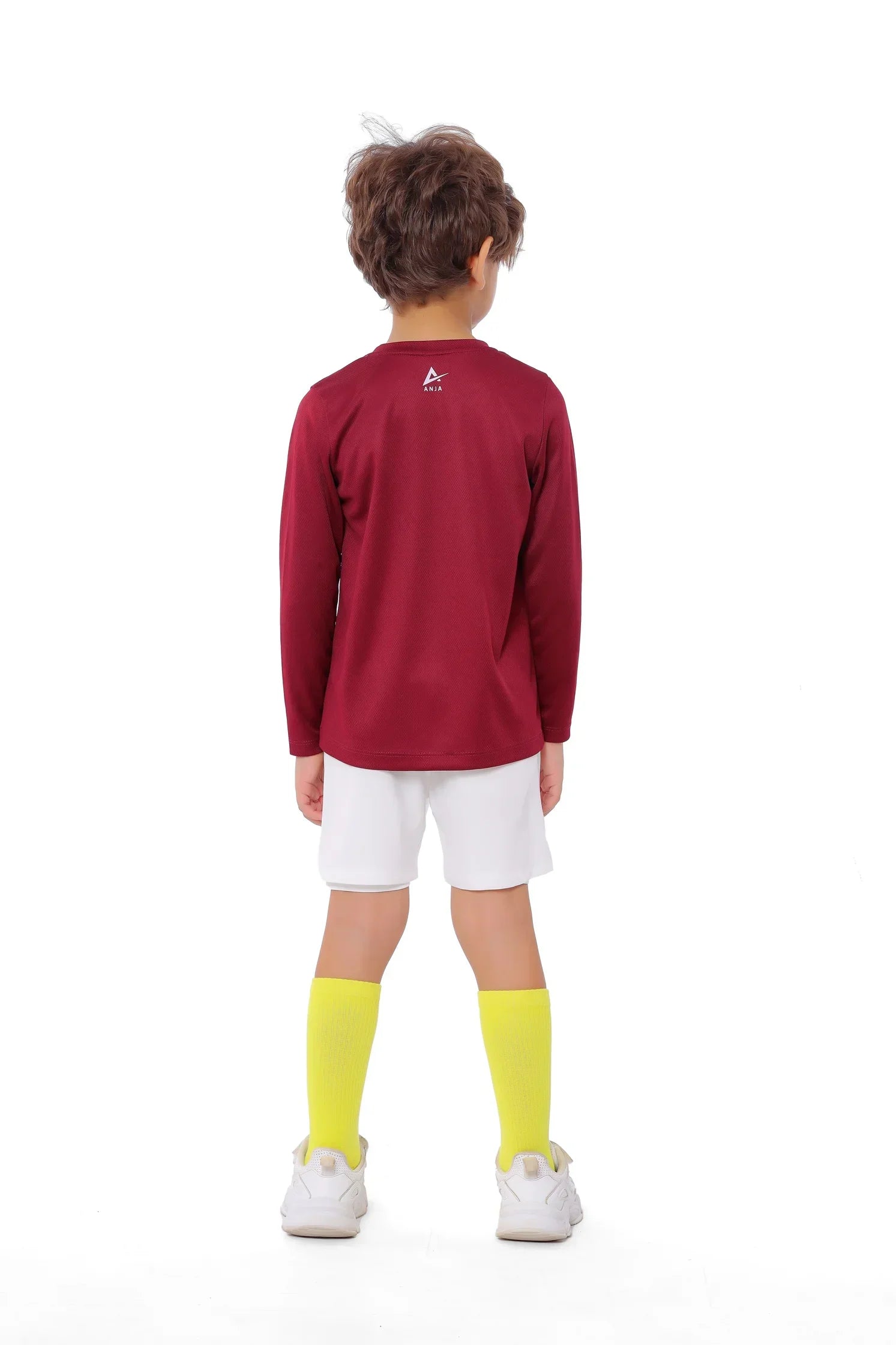 Boys  burgundy Handball Long Sleeve T-Shirt – Sporty Athletic Top