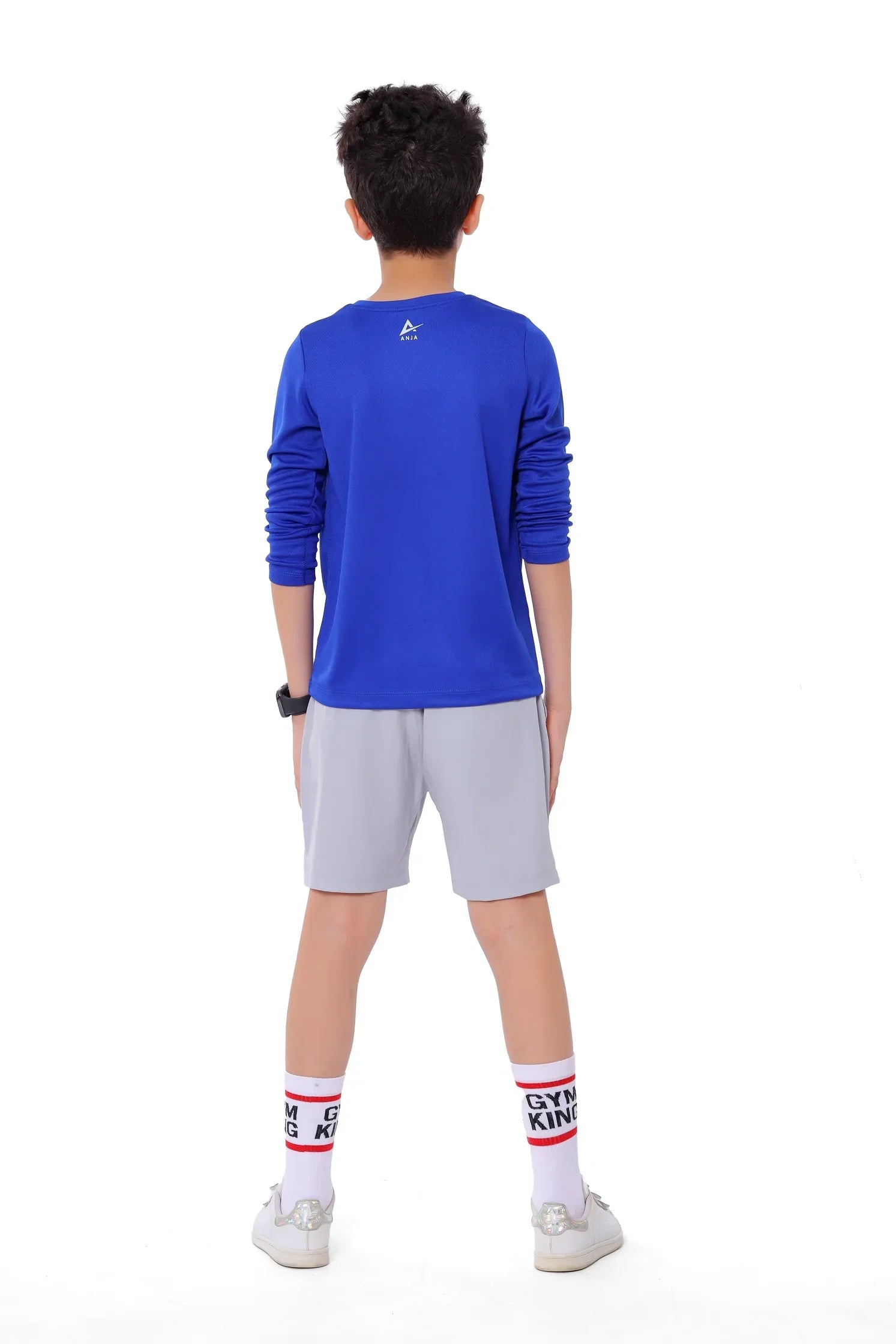 Boys Blue Volleyball Long Sleeve T-Shirt – Sporty Athletic Top