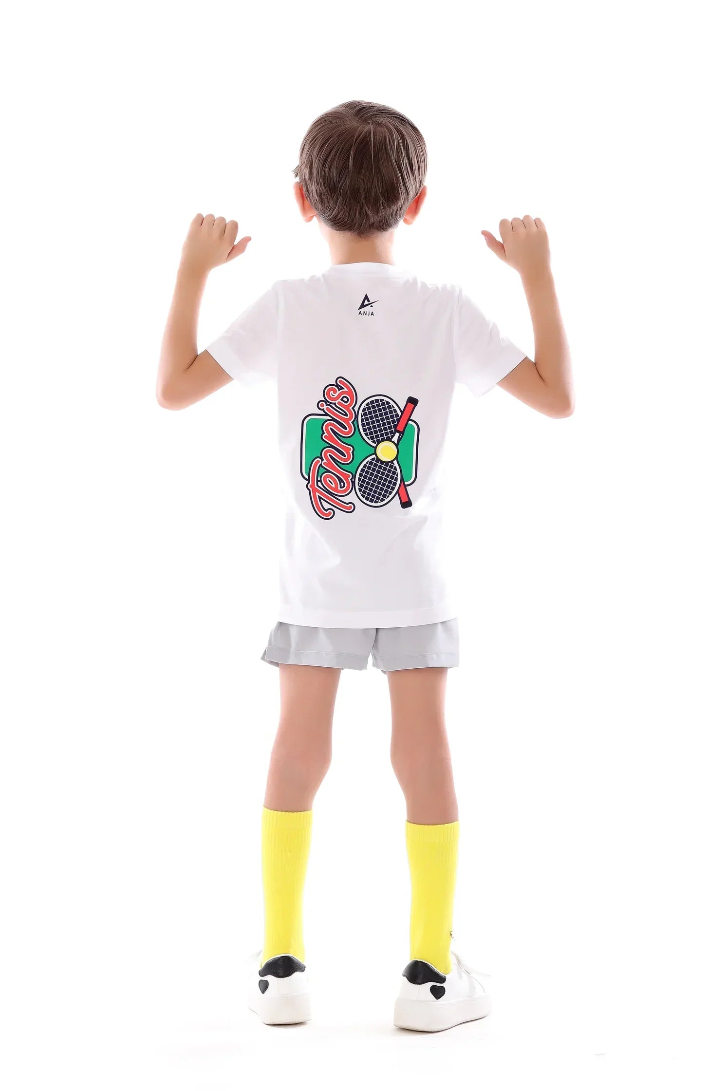 Boys White Classic Tennis T-Shirt – Sporty Short Sleeve Top