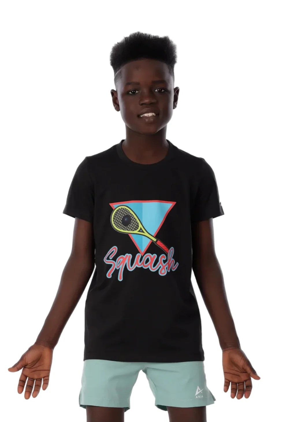Boys Black Squash T-Shirt – Sporty  Athletic Top