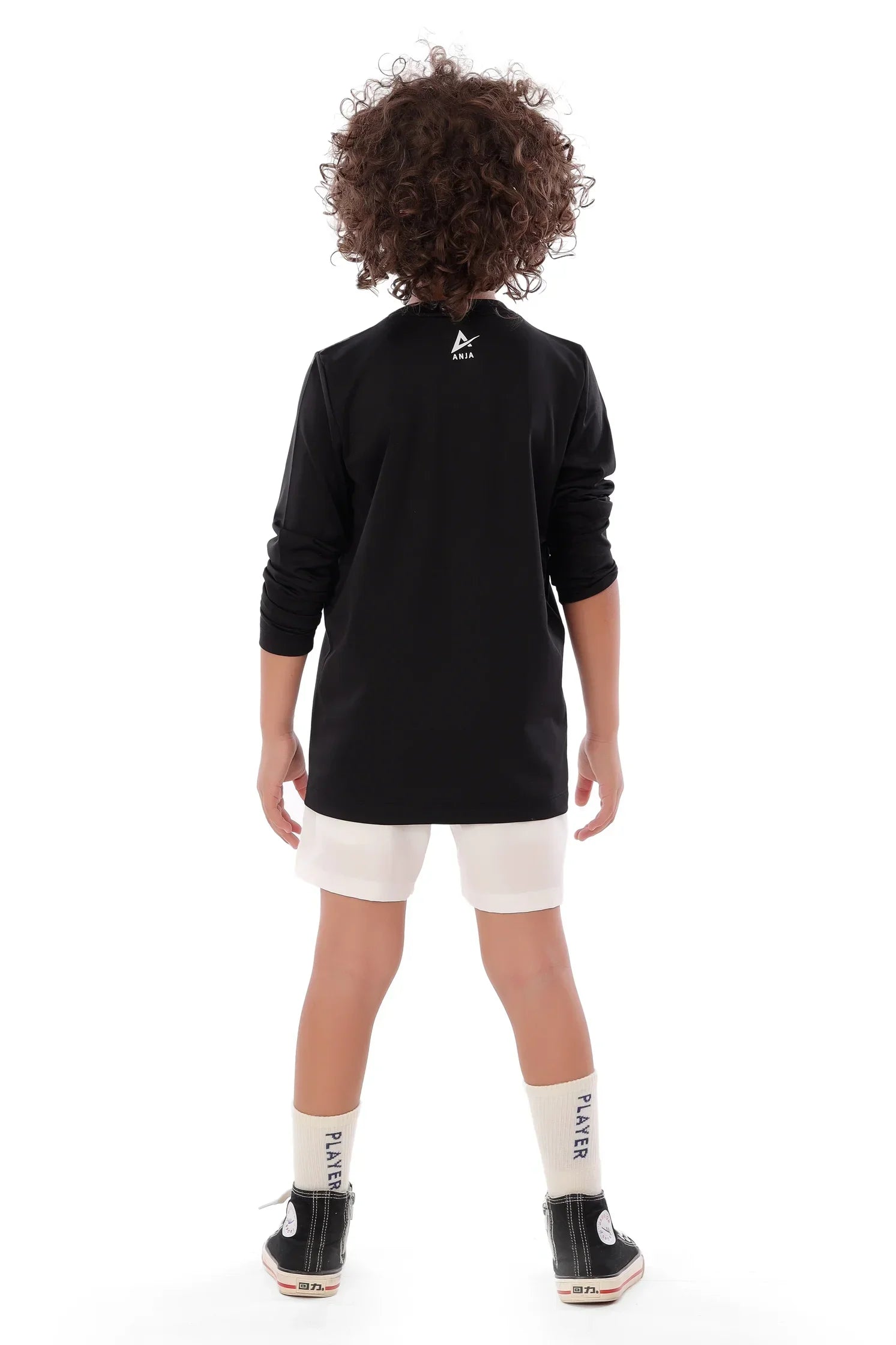Boys Black Squash T-Shirt – Sporty Long Sleeve Top