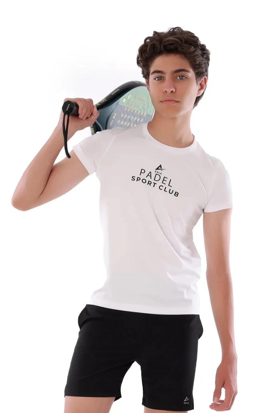 Boys White Padel Sport Club T-Shirt – Sporty Athletic Top