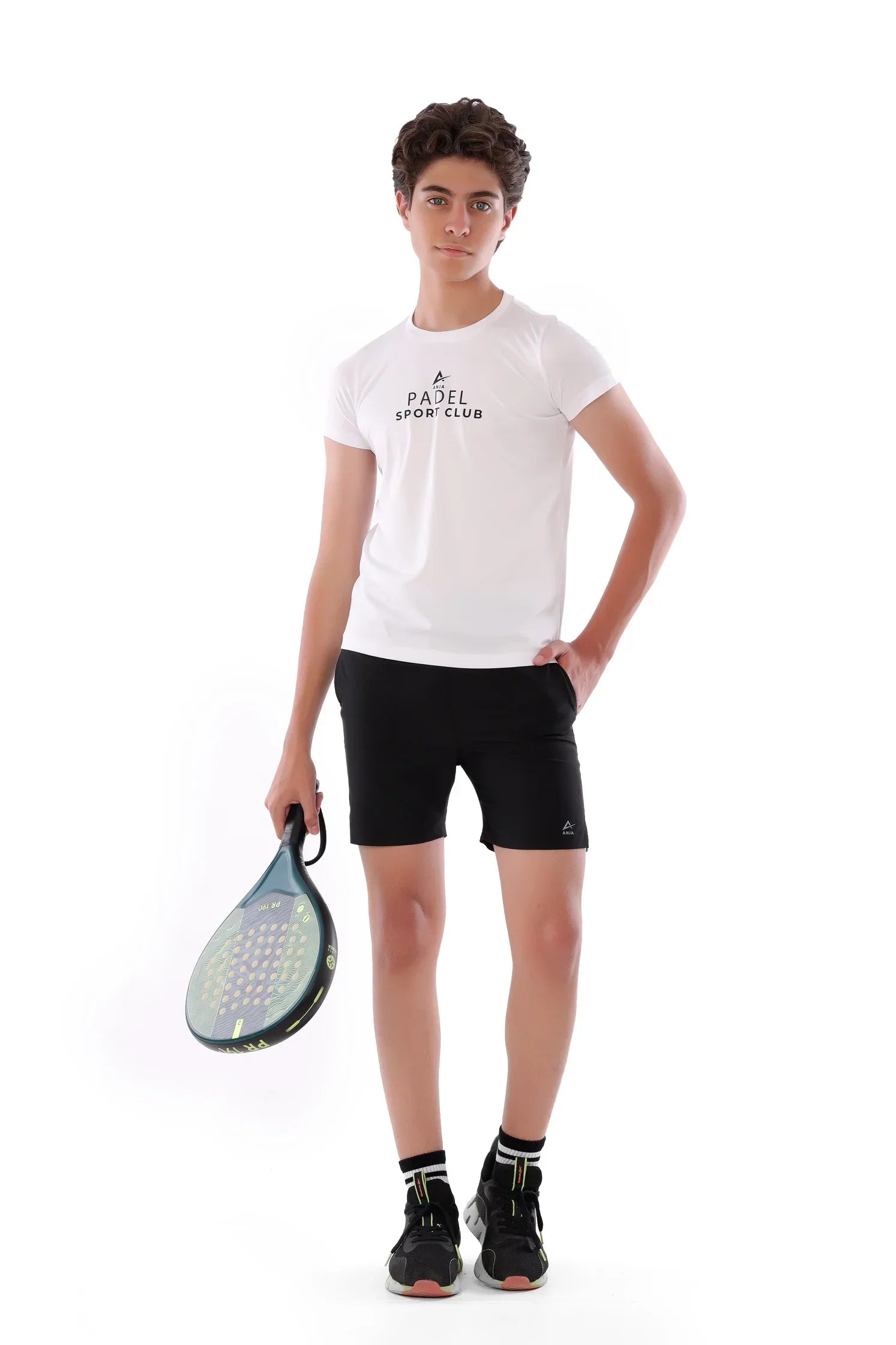Boys White Padel Sport Club T-Shirt – Sporty Athletic Top