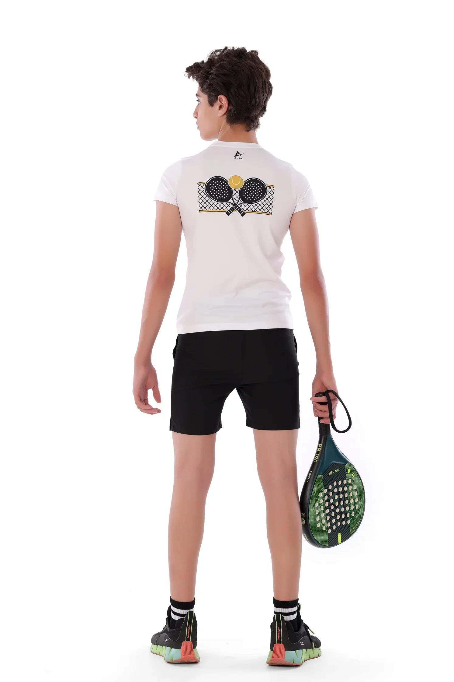 Boys White Padel Sport Club T-Shirt – Sporty Athletic Top