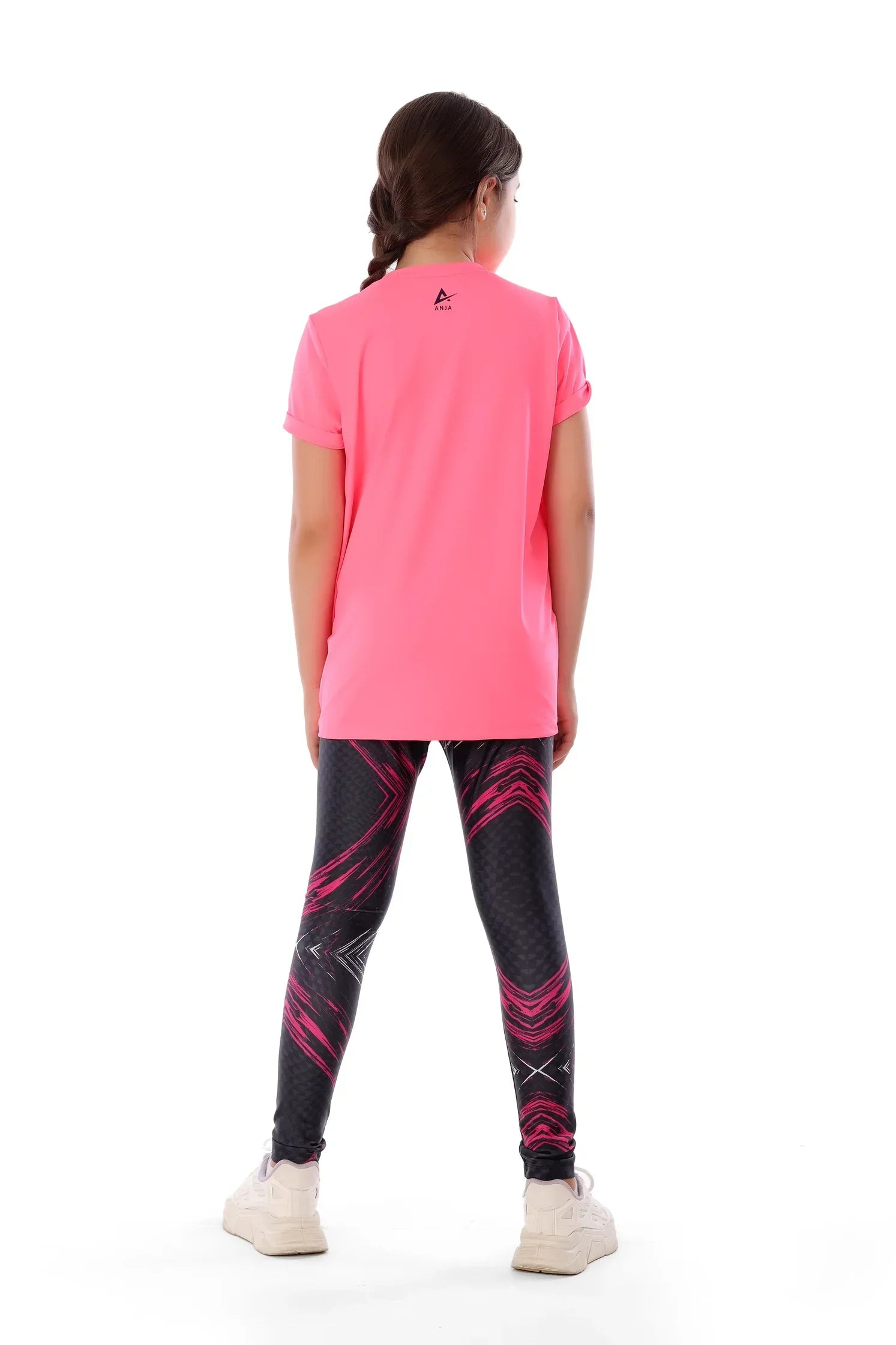 Girls Neon Pink Padel Champion T-Shirt – Sporty Graphic Top