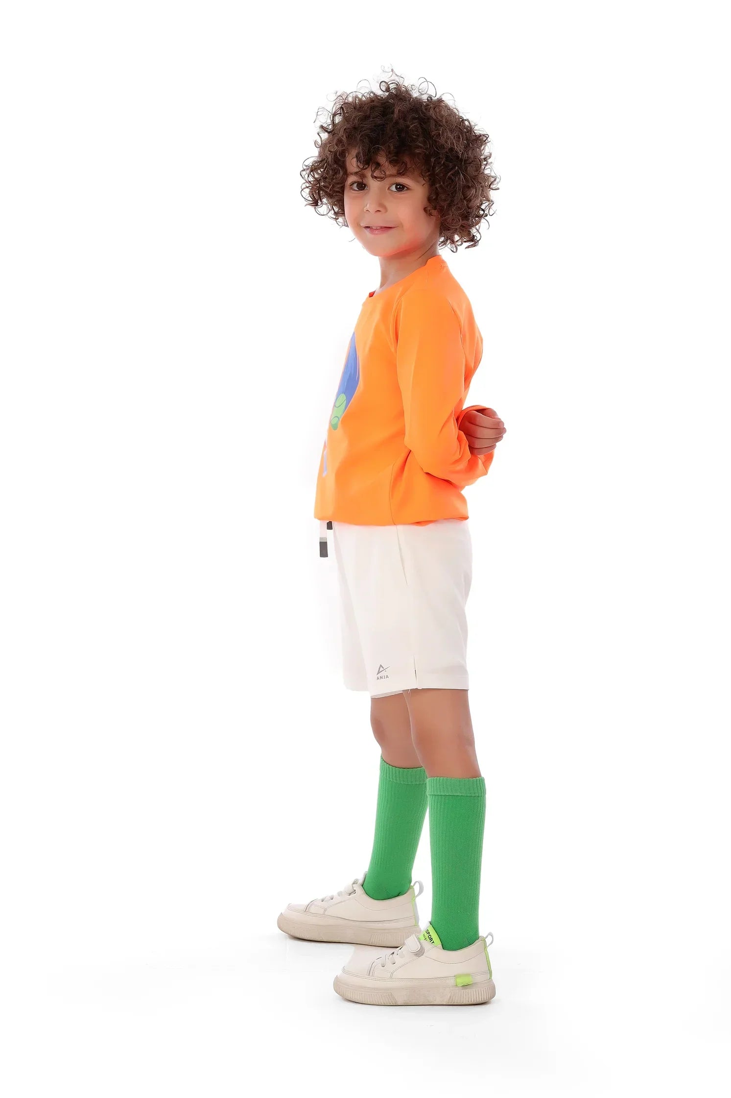 Boys Orange Long Sleeve Sporty T-Shirt – Athletic Top