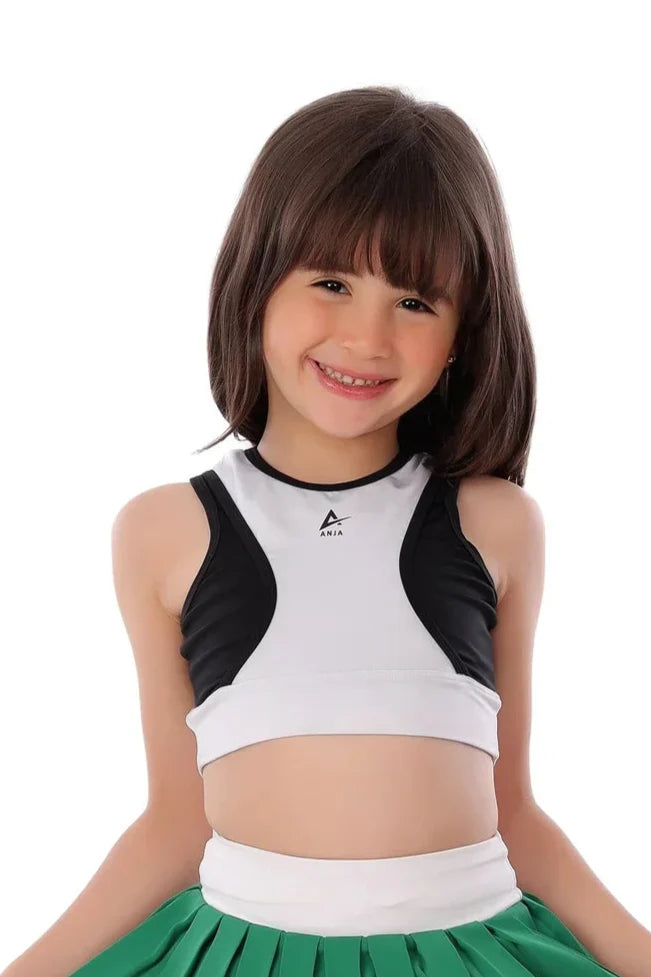 Girls Sporty  Crop Top – Athletic Sleeveless Training Shirt