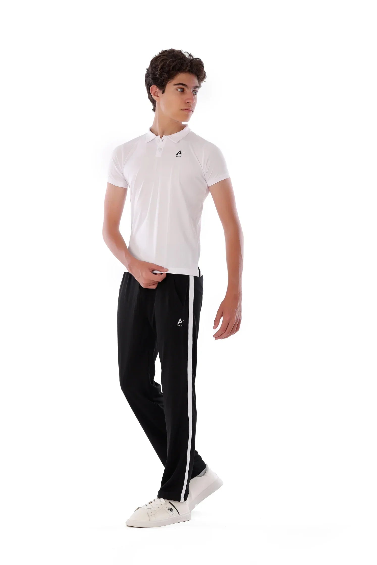 Boys Black Stripe Track Pants – Sporty Side Stripe Joggers for kids