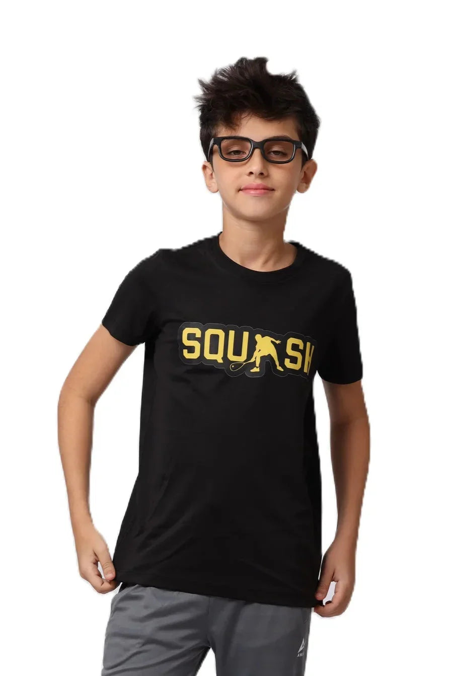 Boys Squash Graphic T-Shirt – Sporty Athletic Top