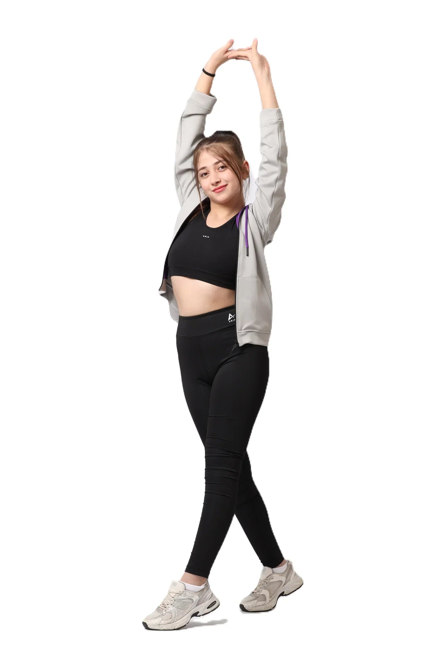 Girls  Zip-Up Sweatshirt – Sporty Contrast Trim Jacket