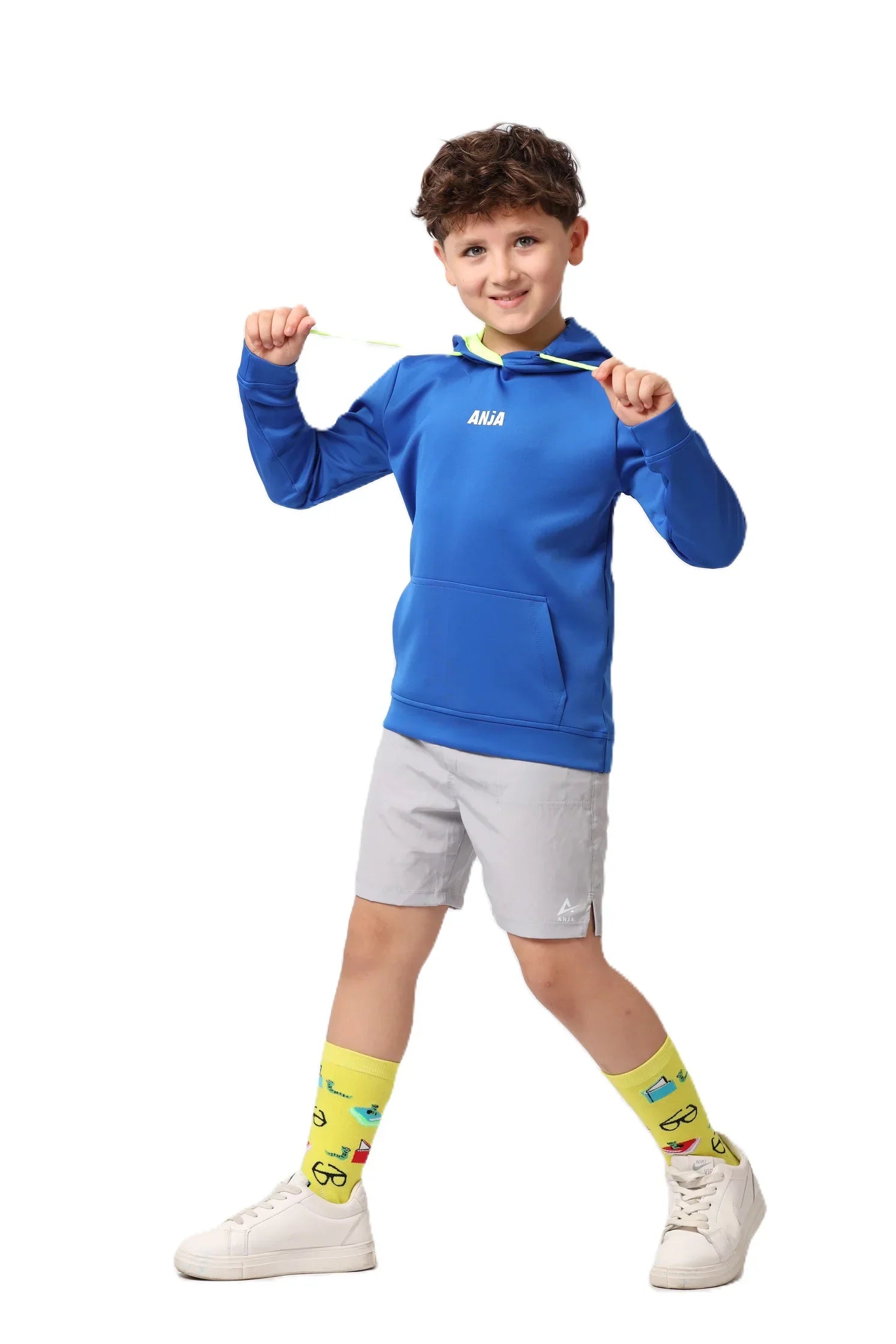 Boys Hoodie – Sporty Pullover with Contrast Drawstrings