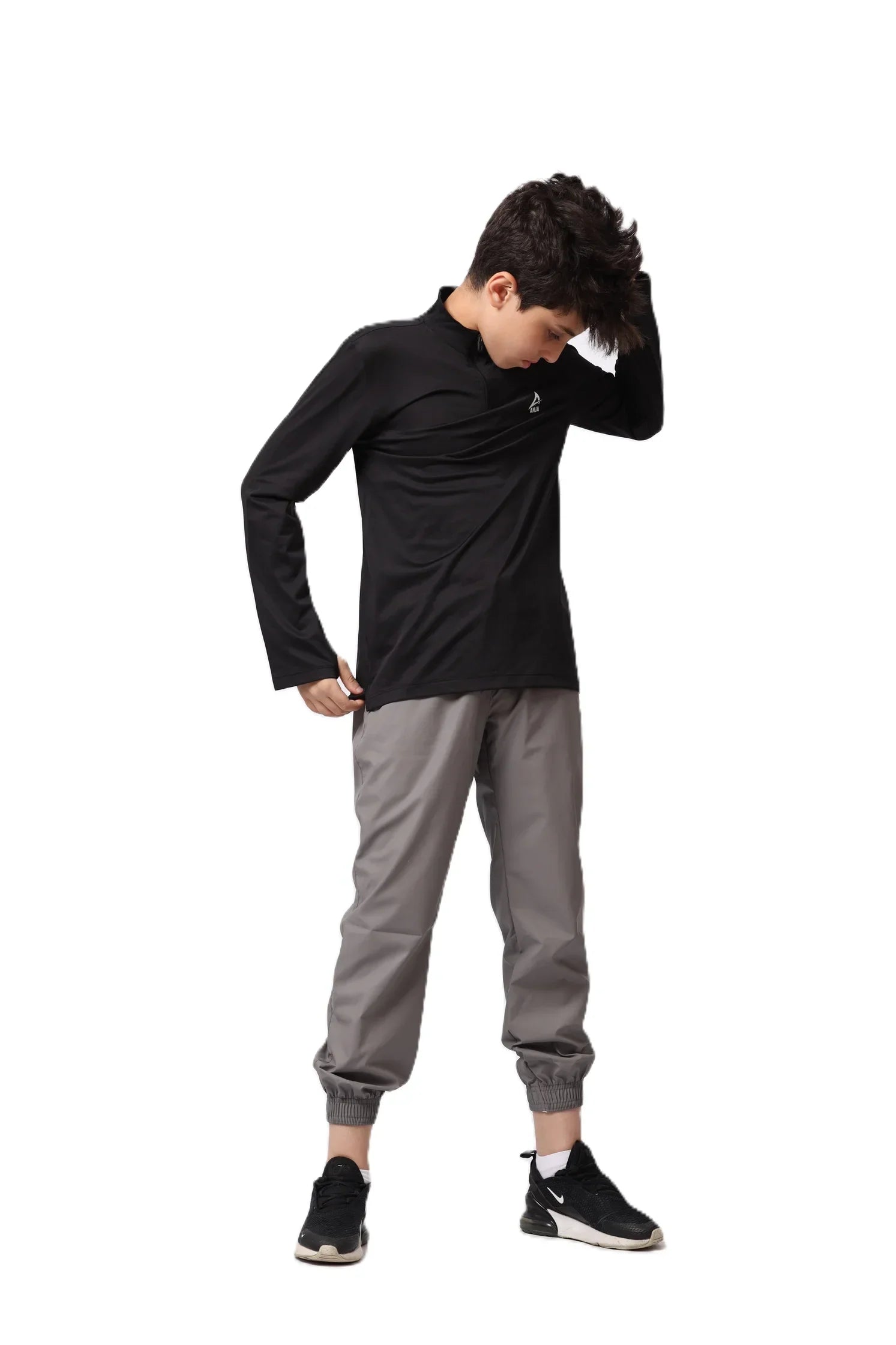 Boys Quarter-Zip Performance Top – Sporty Long Sleevs