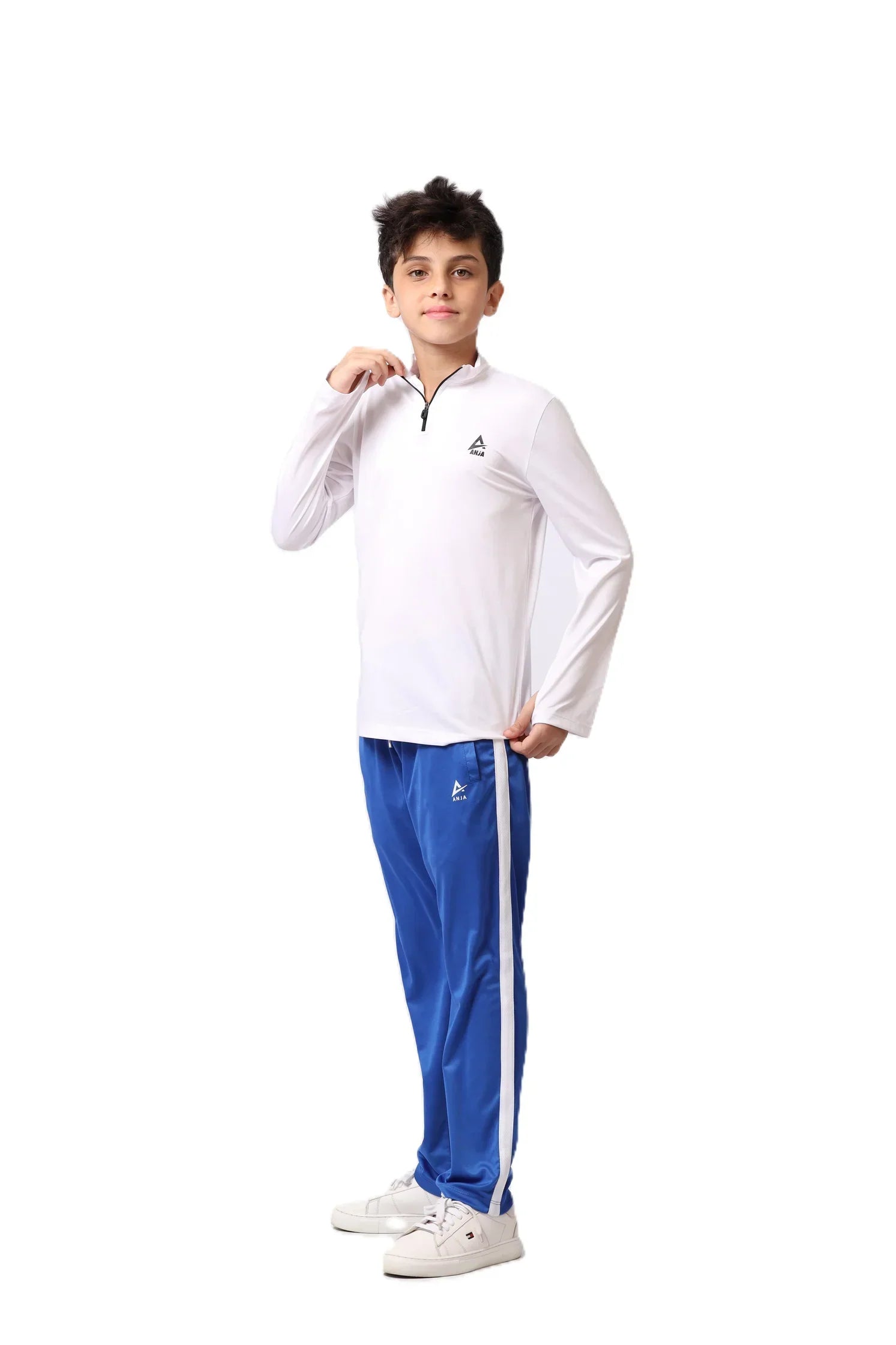 Boys Quarter-Zip Performance Top – Sporty Long Sleevs
