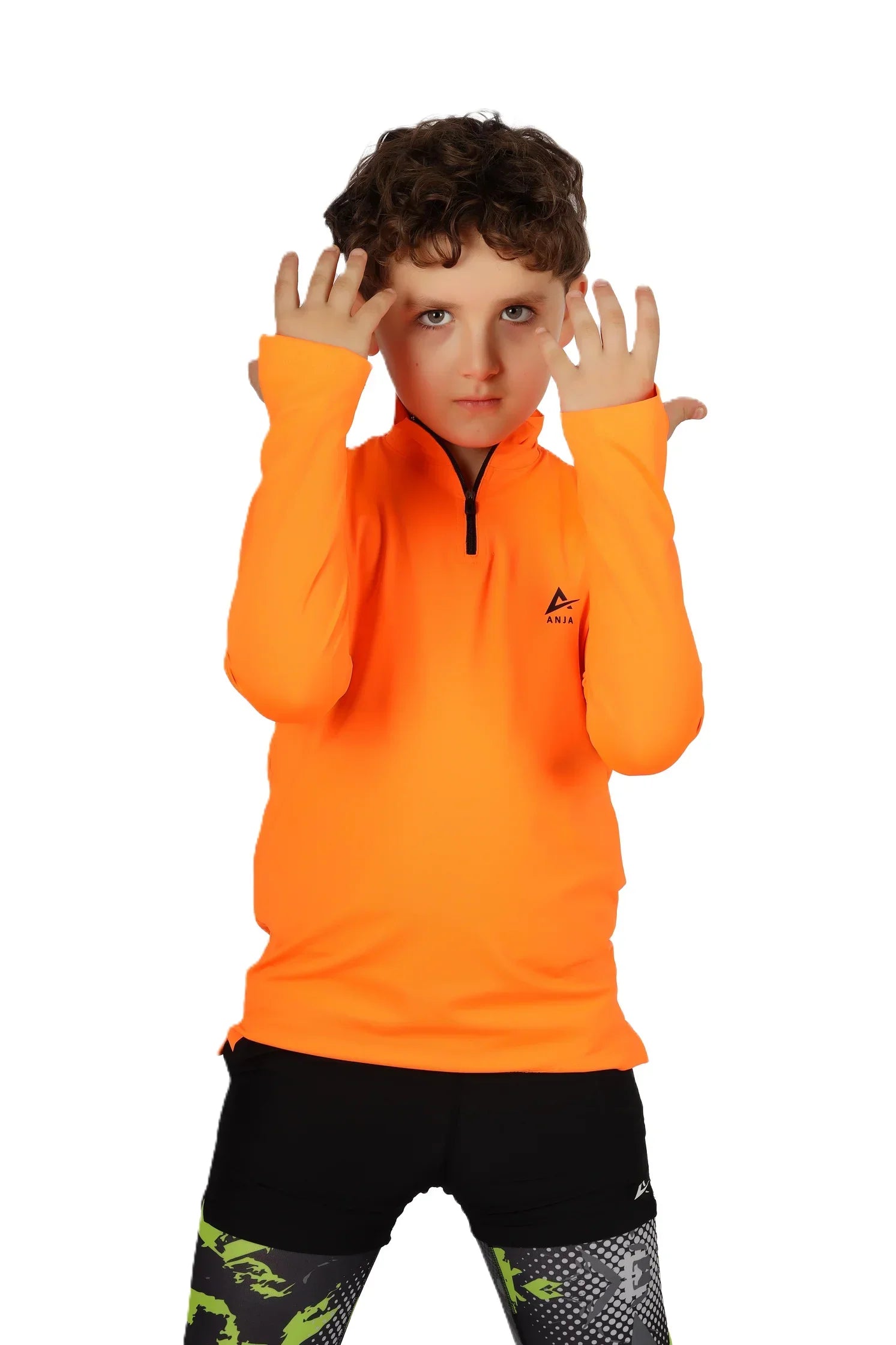 Boys Quarter-Zip Performance Top – Sporty Long Sleevs