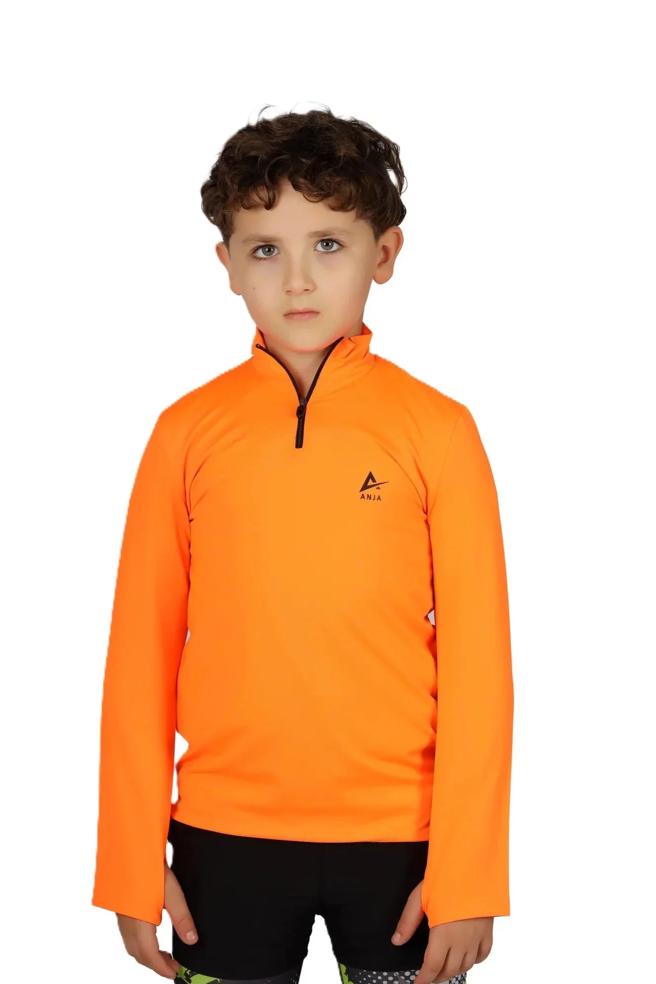 Boys Quarter-Zip Performance Top – Sporty Long Sleevs
