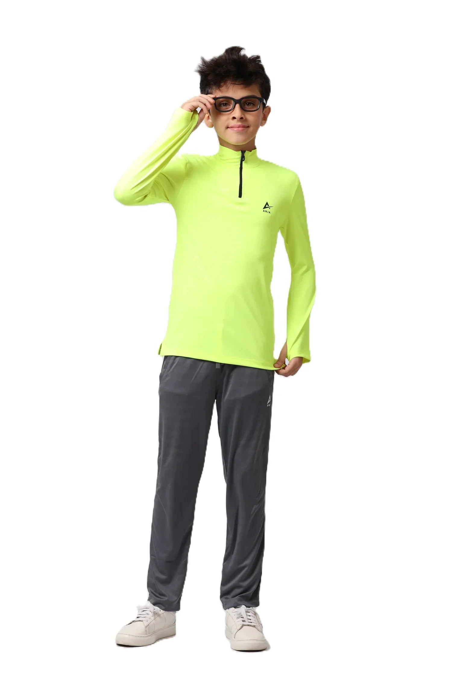 Boys Quarter-Zip Performance Top – Sporty Long Sleevs