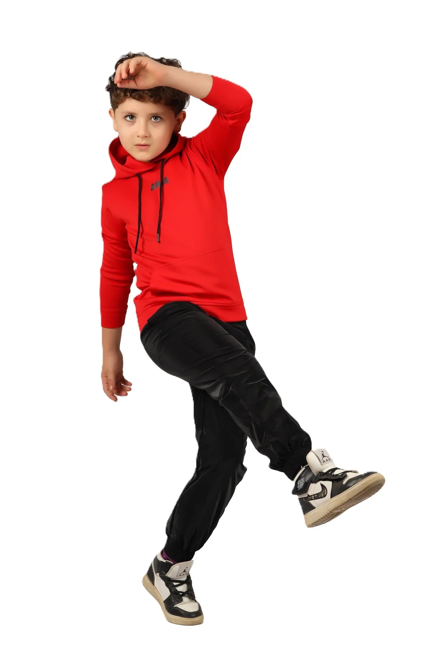 Boys Hoodie – Sporty Pullover with Contrast Drawstrings