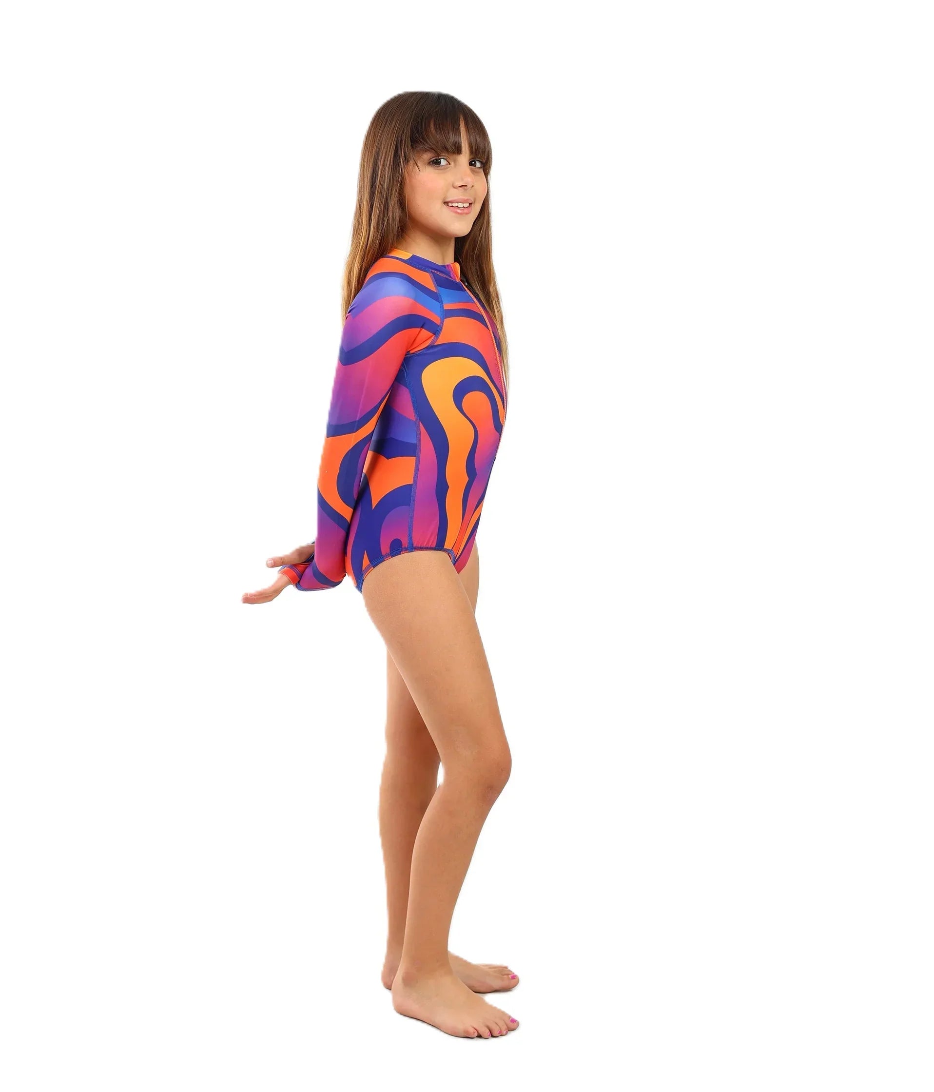 Girls long Sleeve One-Piece Swimsuit
