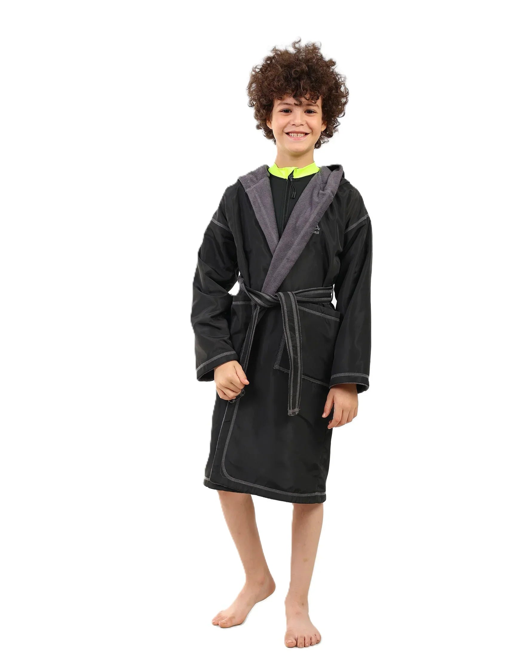 Boys Hooded Swim Robe – Quick-Dry Changing Coat