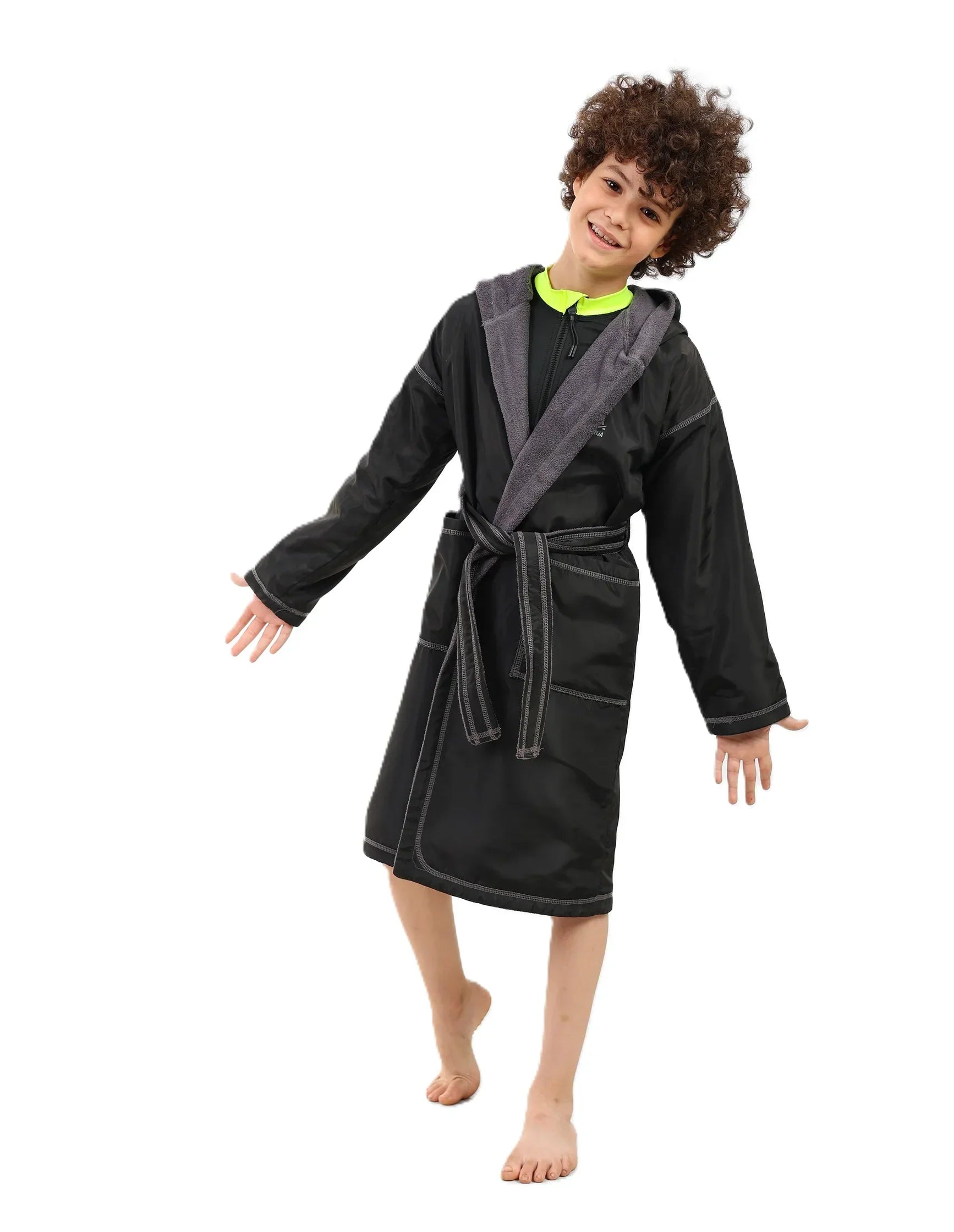 Boys Hooded Swim Robe – Quick-Dry Changing Coat