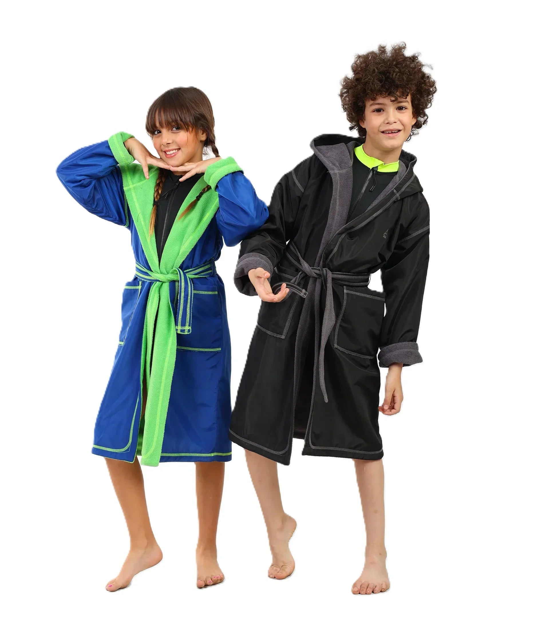 Girls Hooded Swim Robe – Quick-Dry Changing Coat