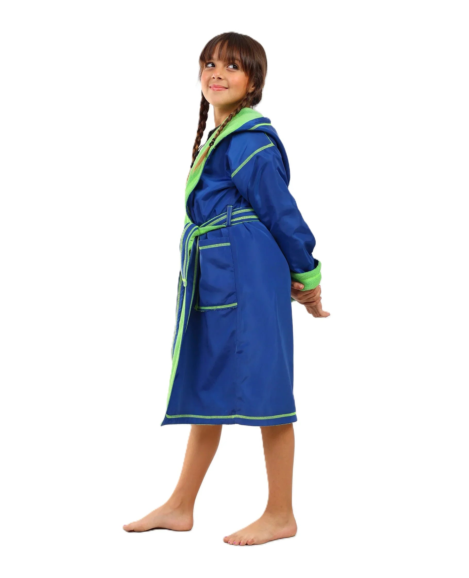 Girls Hooded Swim Robe – Quick-Dry Changing Coat