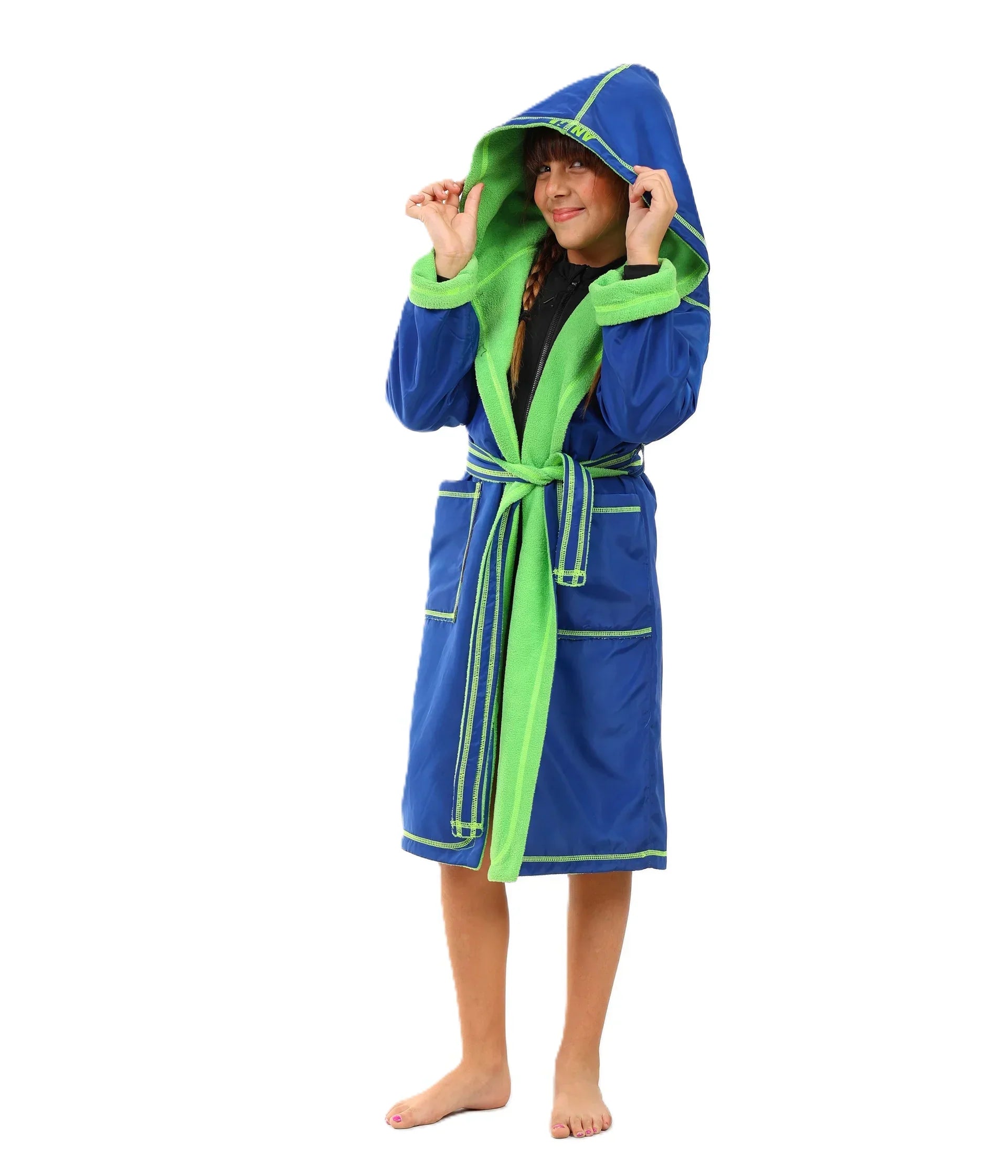 Girls Hooded Swim Robe – Quick-Dry Changing Coat