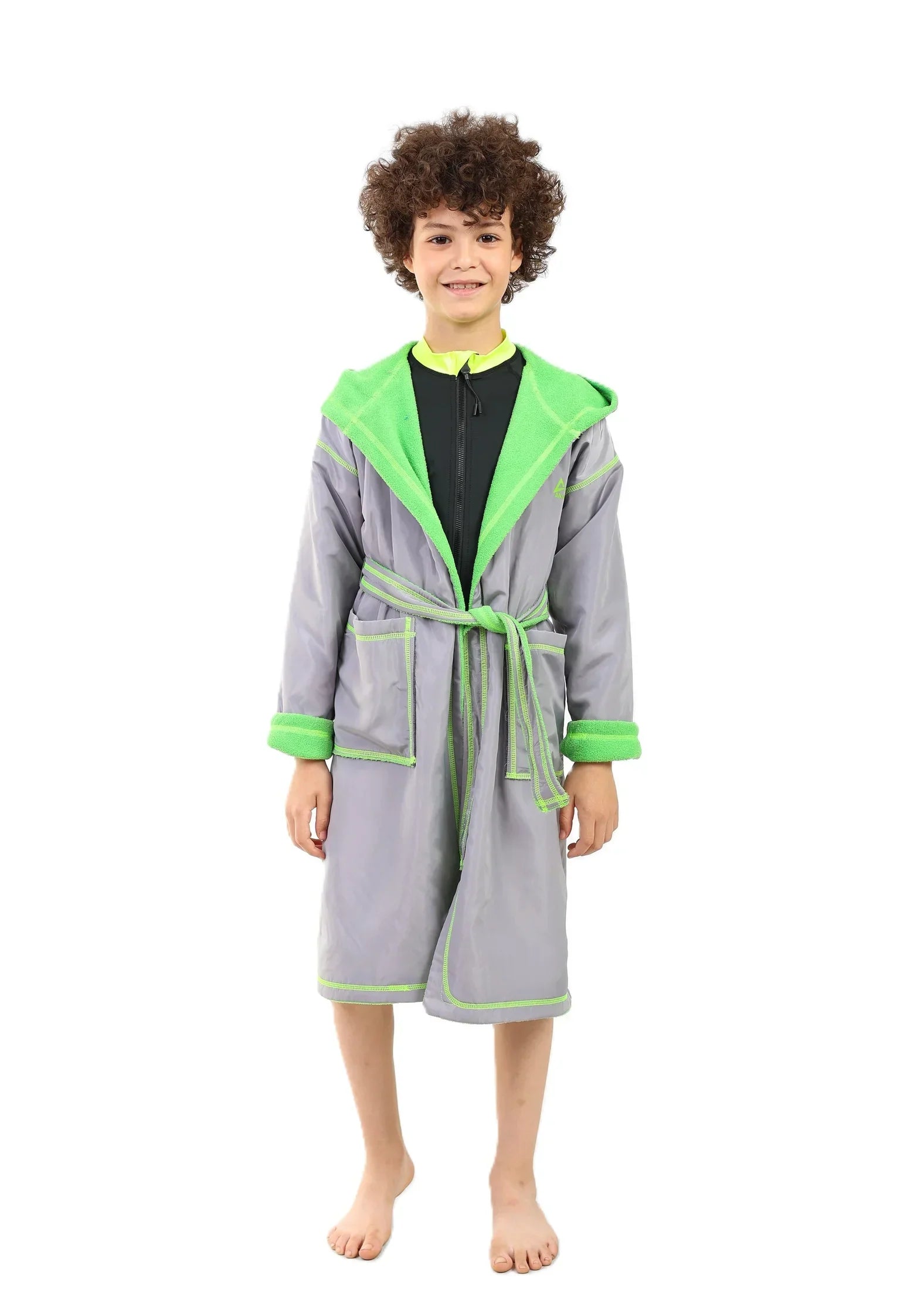 Boys Hooded Swim Robe – Quick-Dry Changing Coat