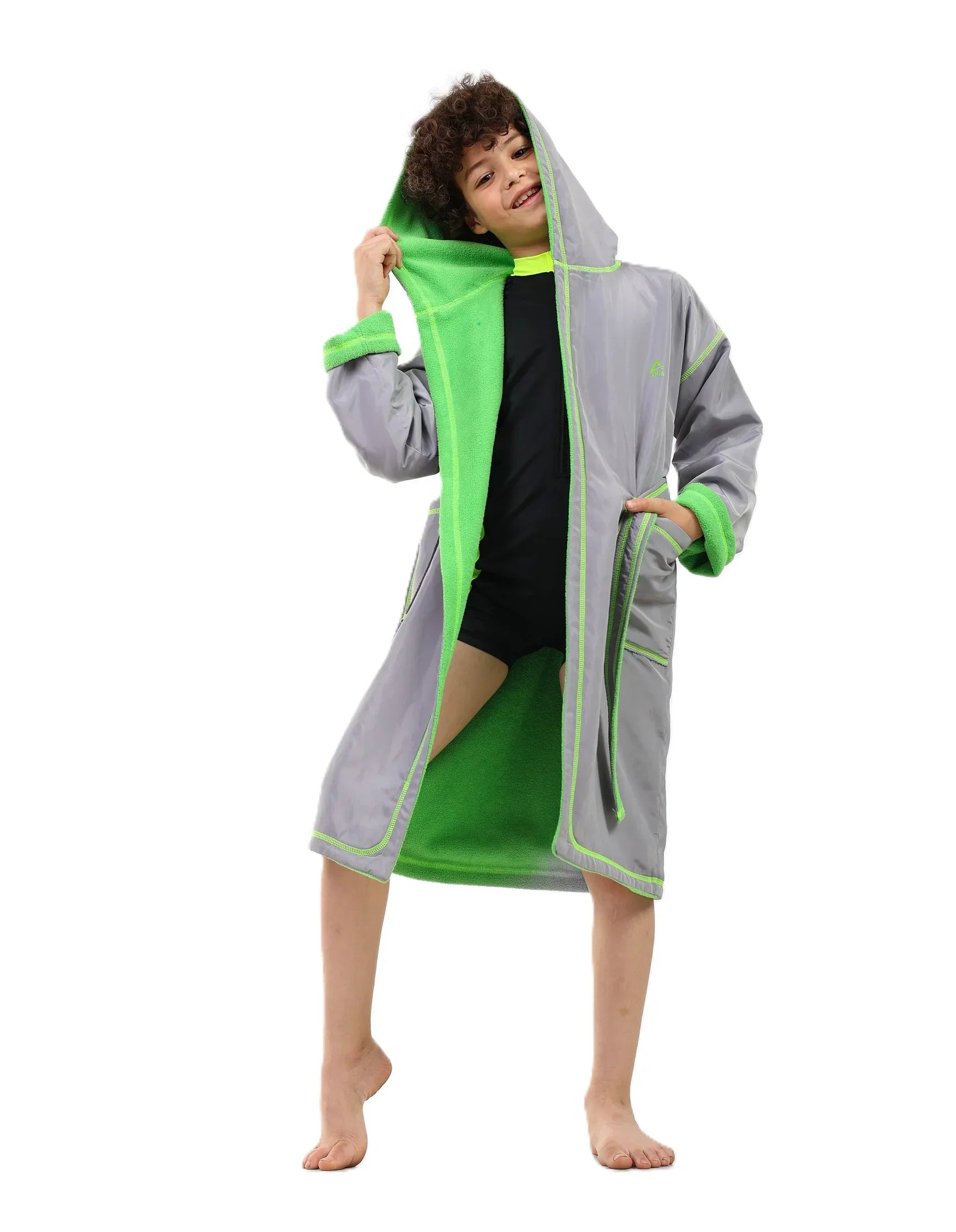 Boys Hooded Swim Robe – Quick-Dry Changing Coat