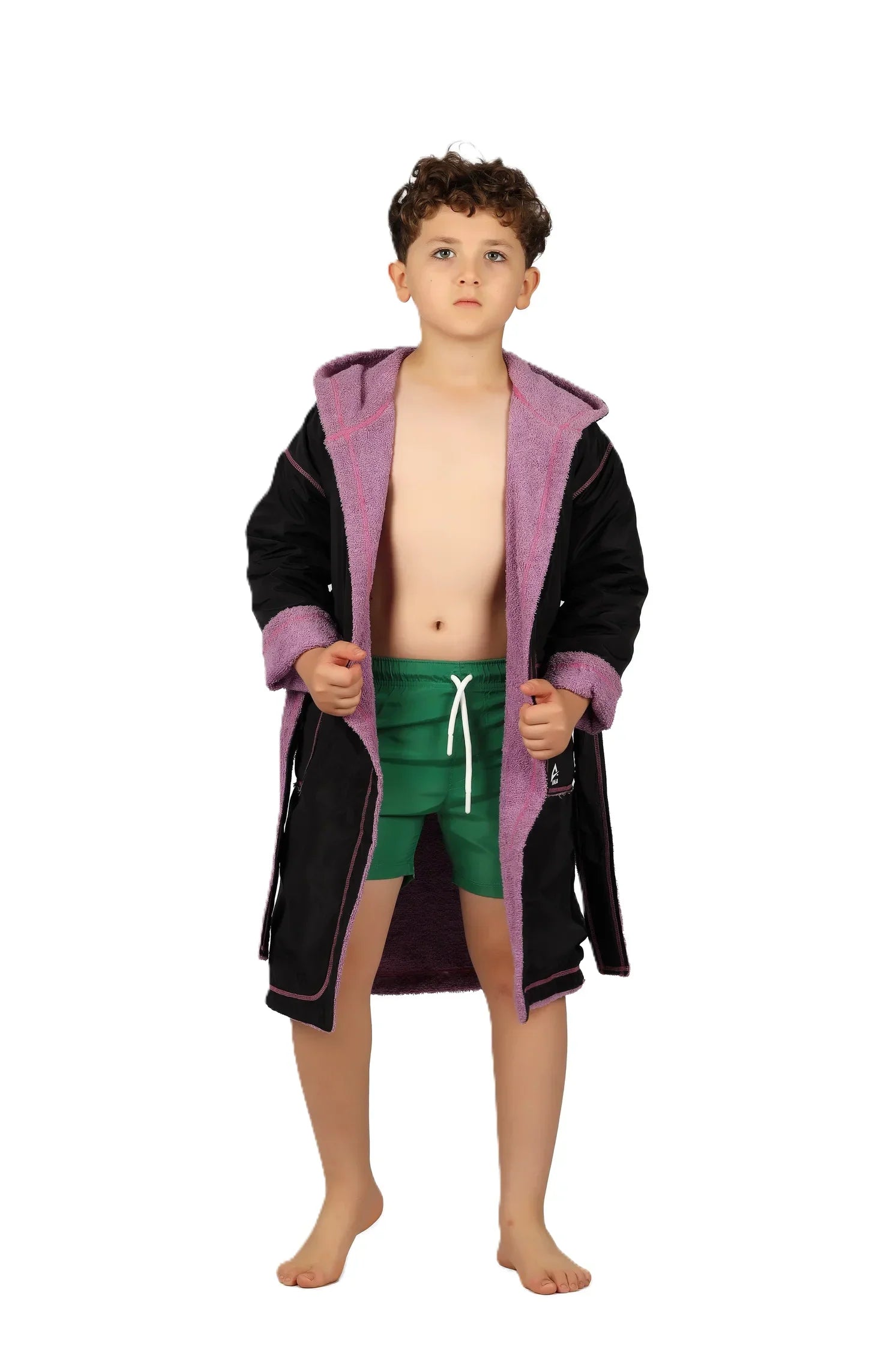 Boys Hooded Swim Robe – Quick-Dry Changing Coat