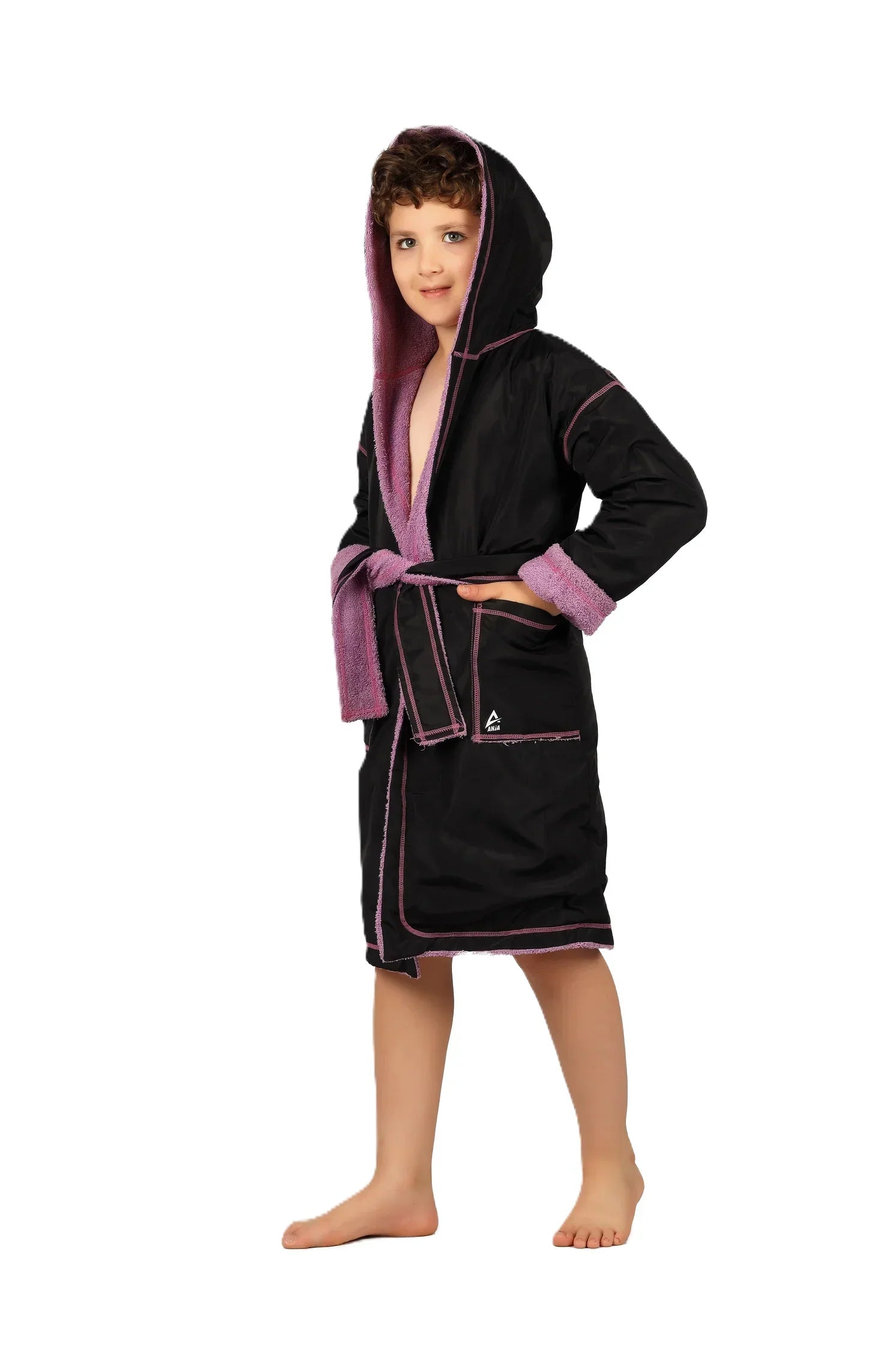 Boys Hooded Swim Robe – Quick-Dry Changing Coat